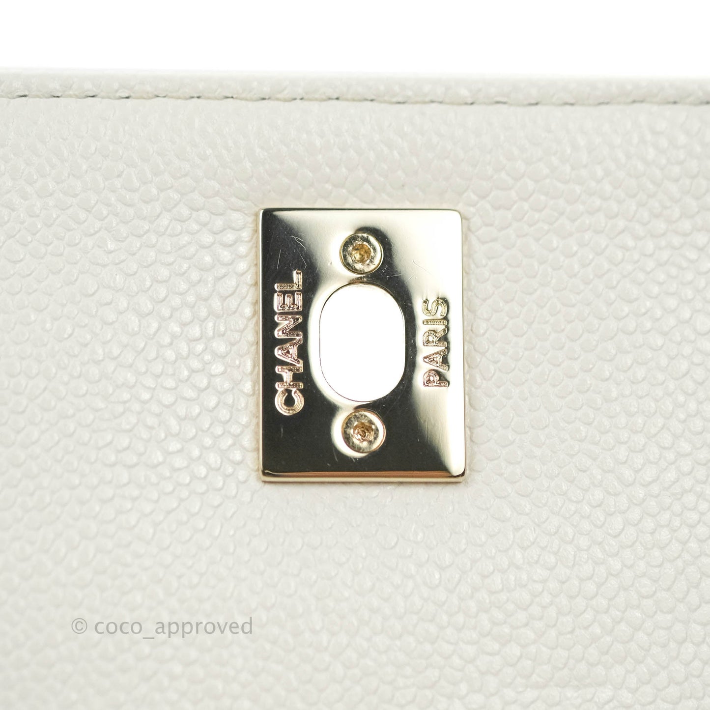 Chanel Quilted Small Business Affinity Flap White Caviar Gold Hardware