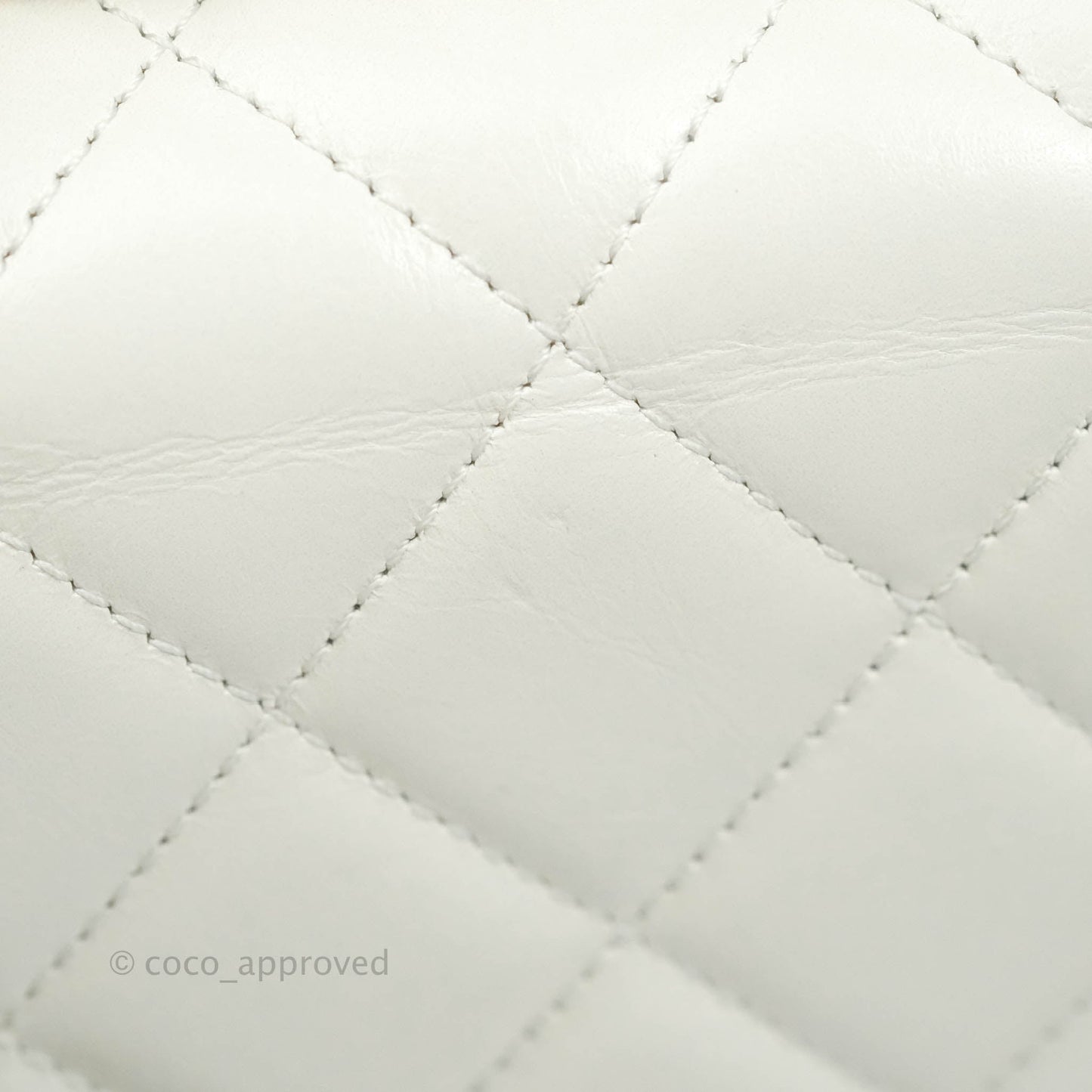 Chanel Quilted Mini Perfect Fit Adjustable White Calfskin Gold Hardware