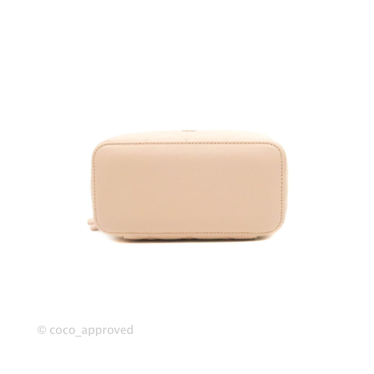 Chanel Vanity with Classic Chain Light Beige Caviar Gold Hardware 22C