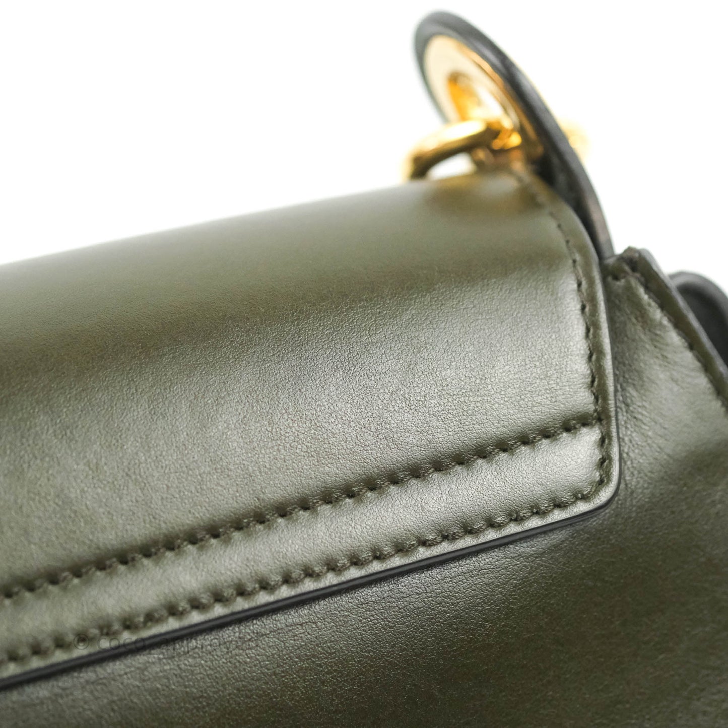 Chloé Small Tess Bag Dark Green Calfskin Suede