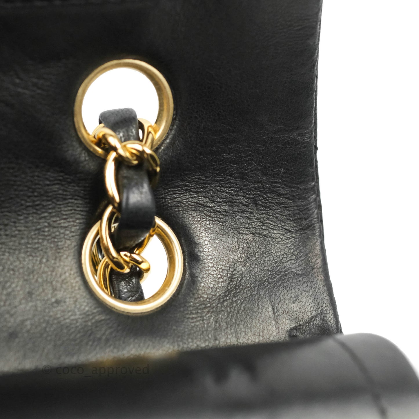 Chanel Classic M/L Medium Flap Quilted Black Lambskin 24K Gold Hardware