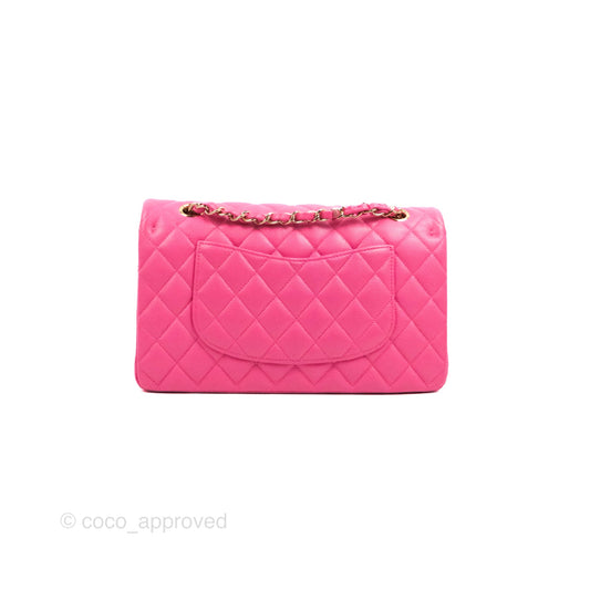 Chanel Classic Quilted M/L Medium Flap Pink Caviar Gold Hardware