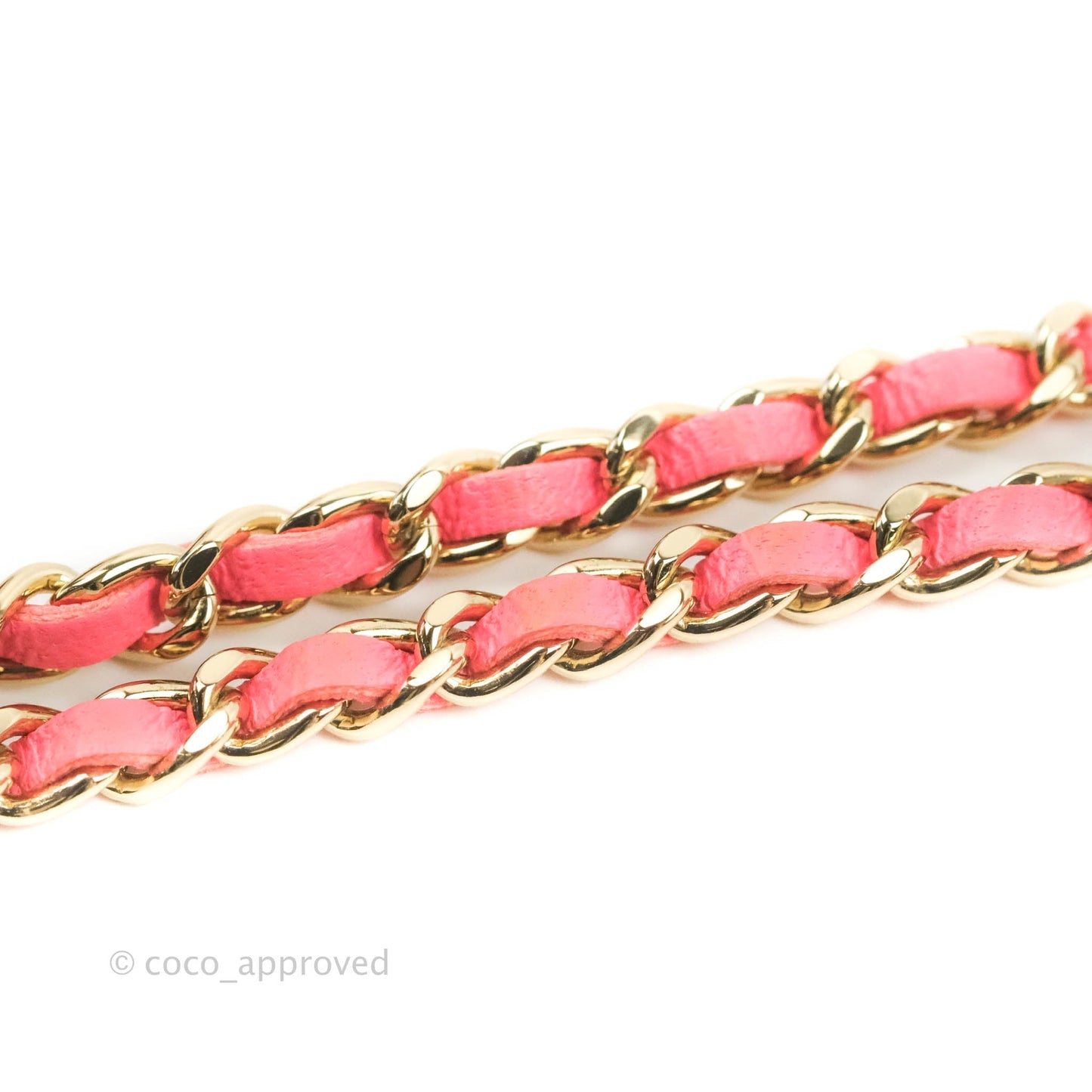 Chanel Small Heart Coin Purse Necklace Pink Lambskin Gold Hardware 22S