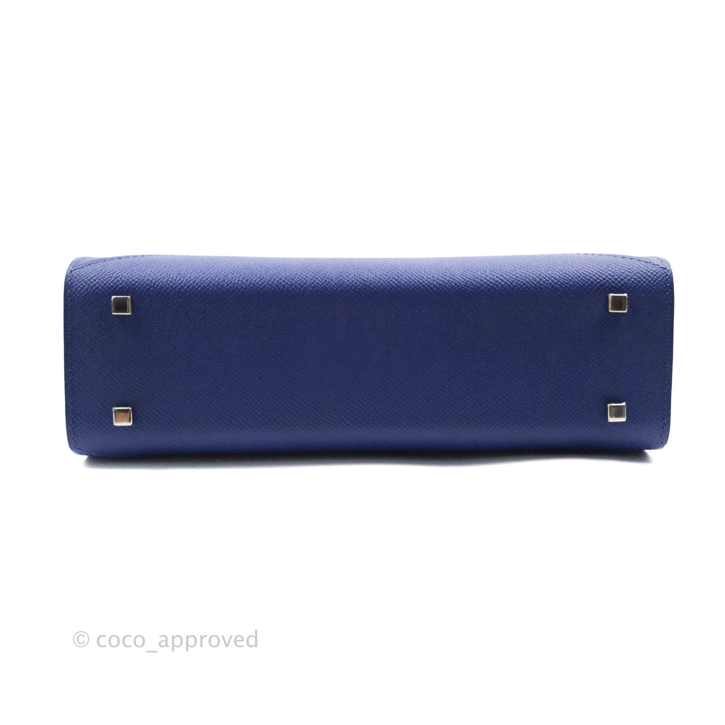 Moynat Gabrielle PM Bag Blue Calfskin Silver Hardware
