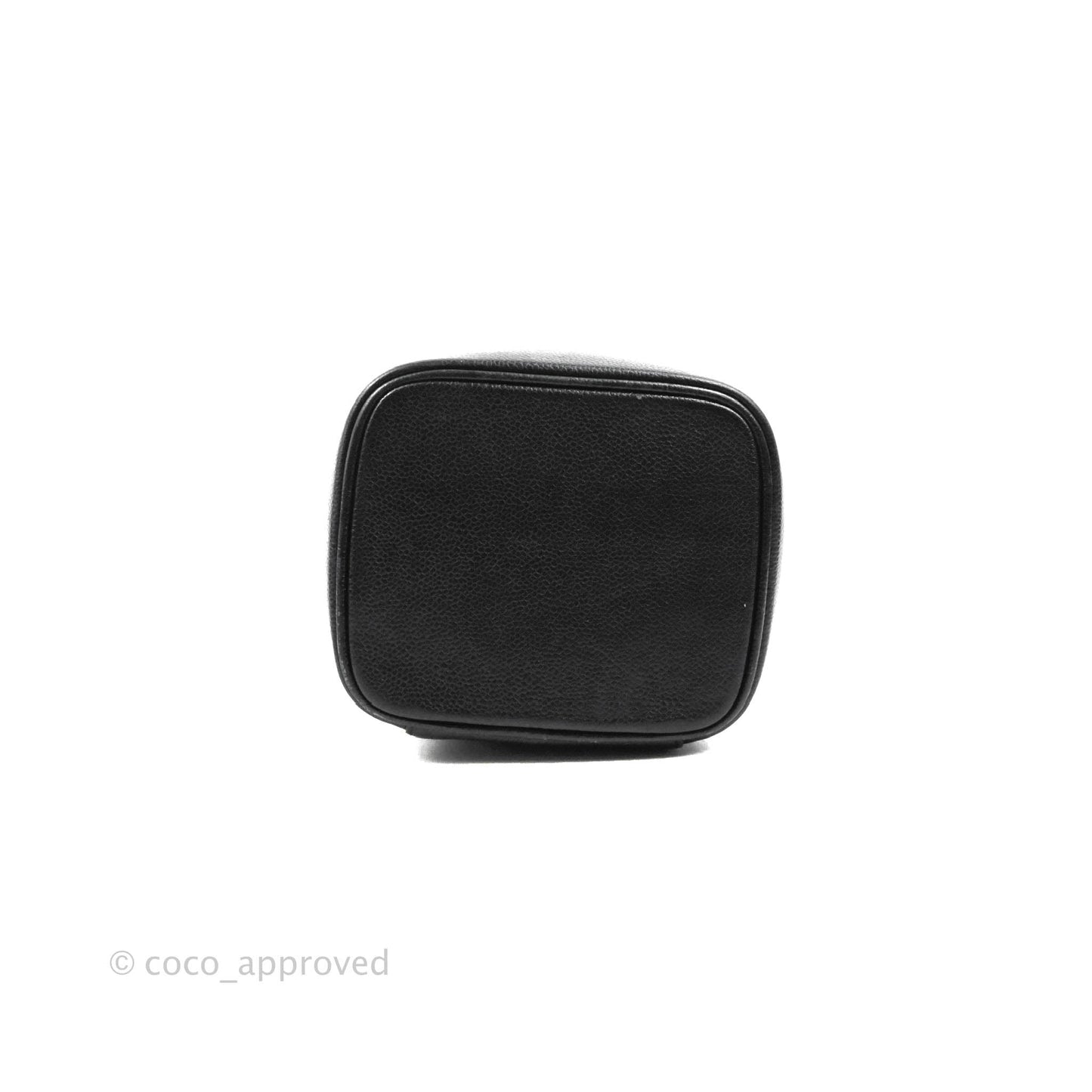 Chanel Vintage Vanity Case Black Caviar Gold Hardware