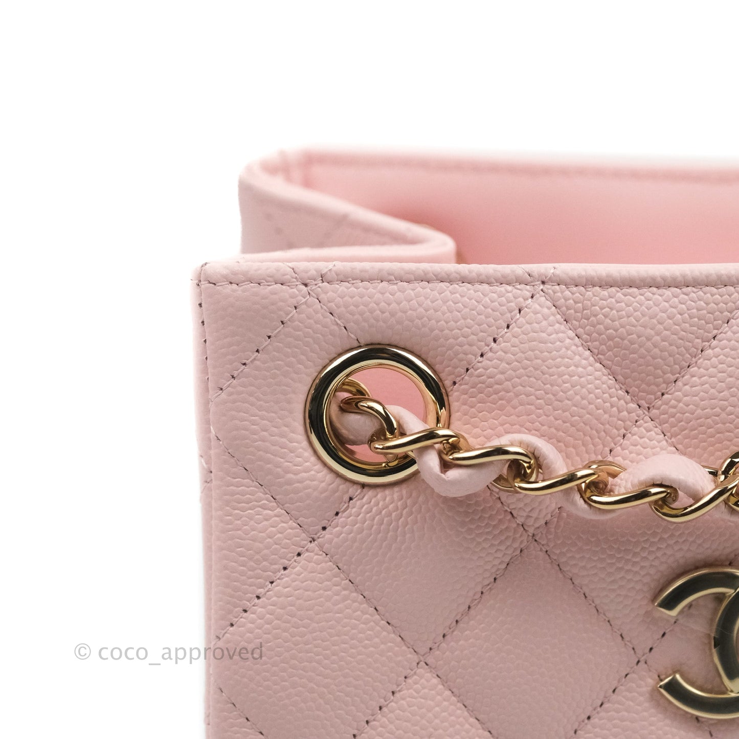 Chanel Quilted Mini Bucket Bag Light Pink Caviar Gold Hardware