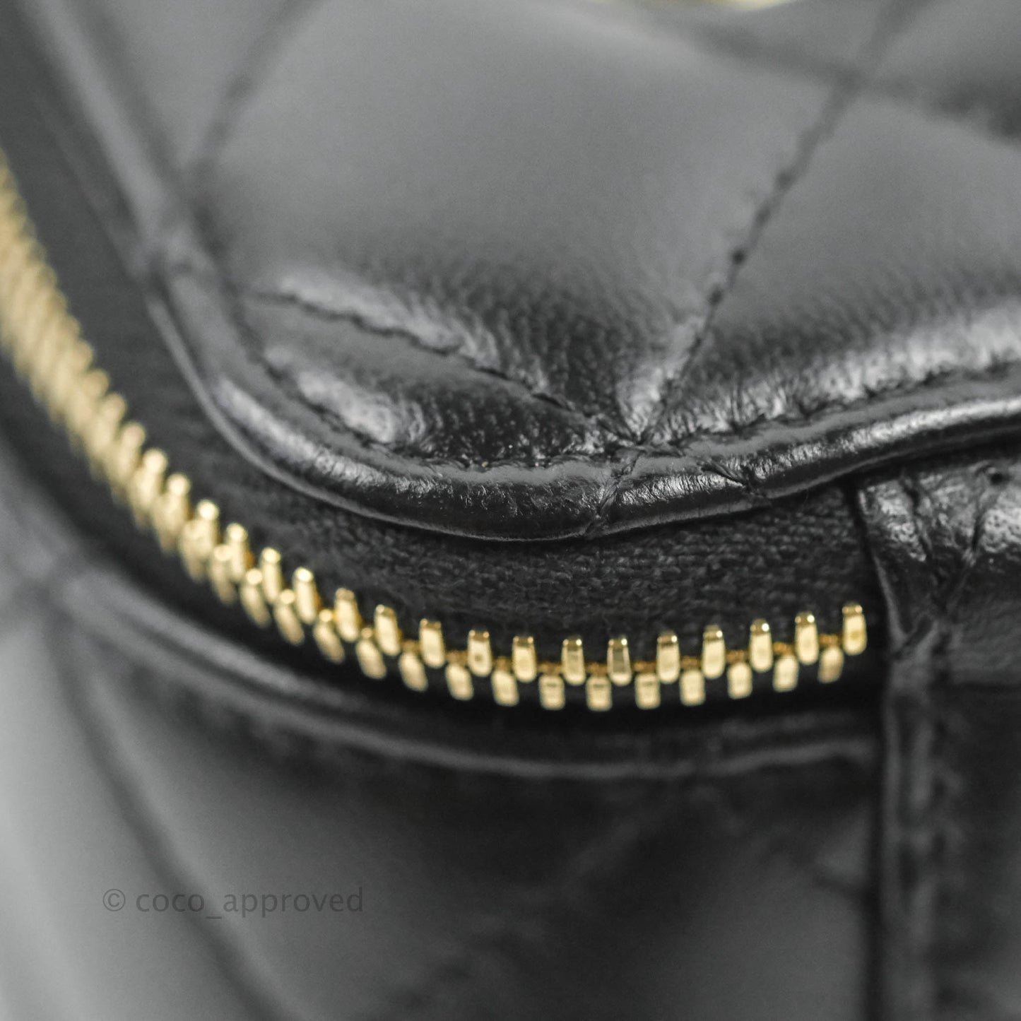 Chanel Classic Vanity with Chain Black Lambskin Gold Hardware