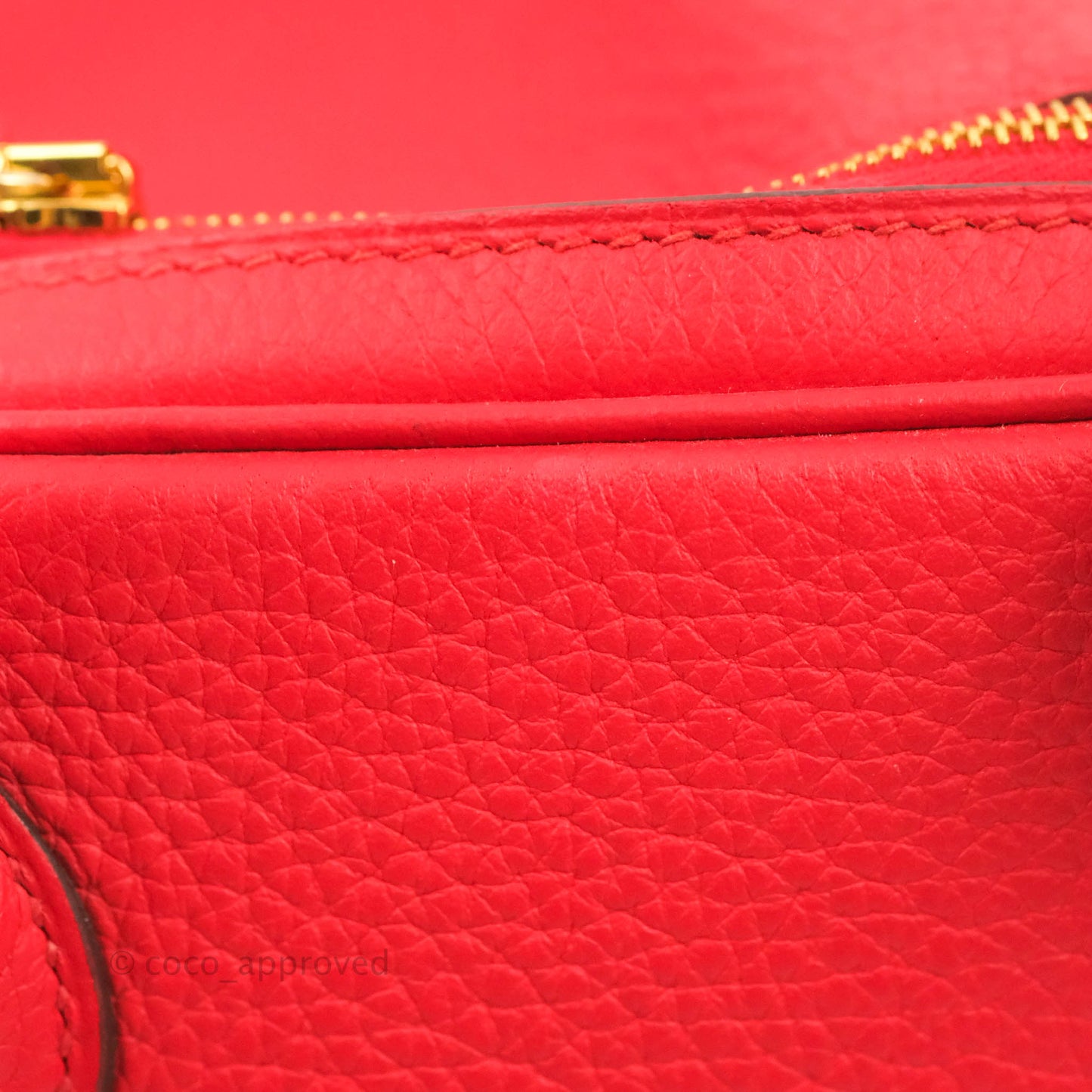 Hermès Lindy 26 Rouge de Coeur Clemence Gold Hardware