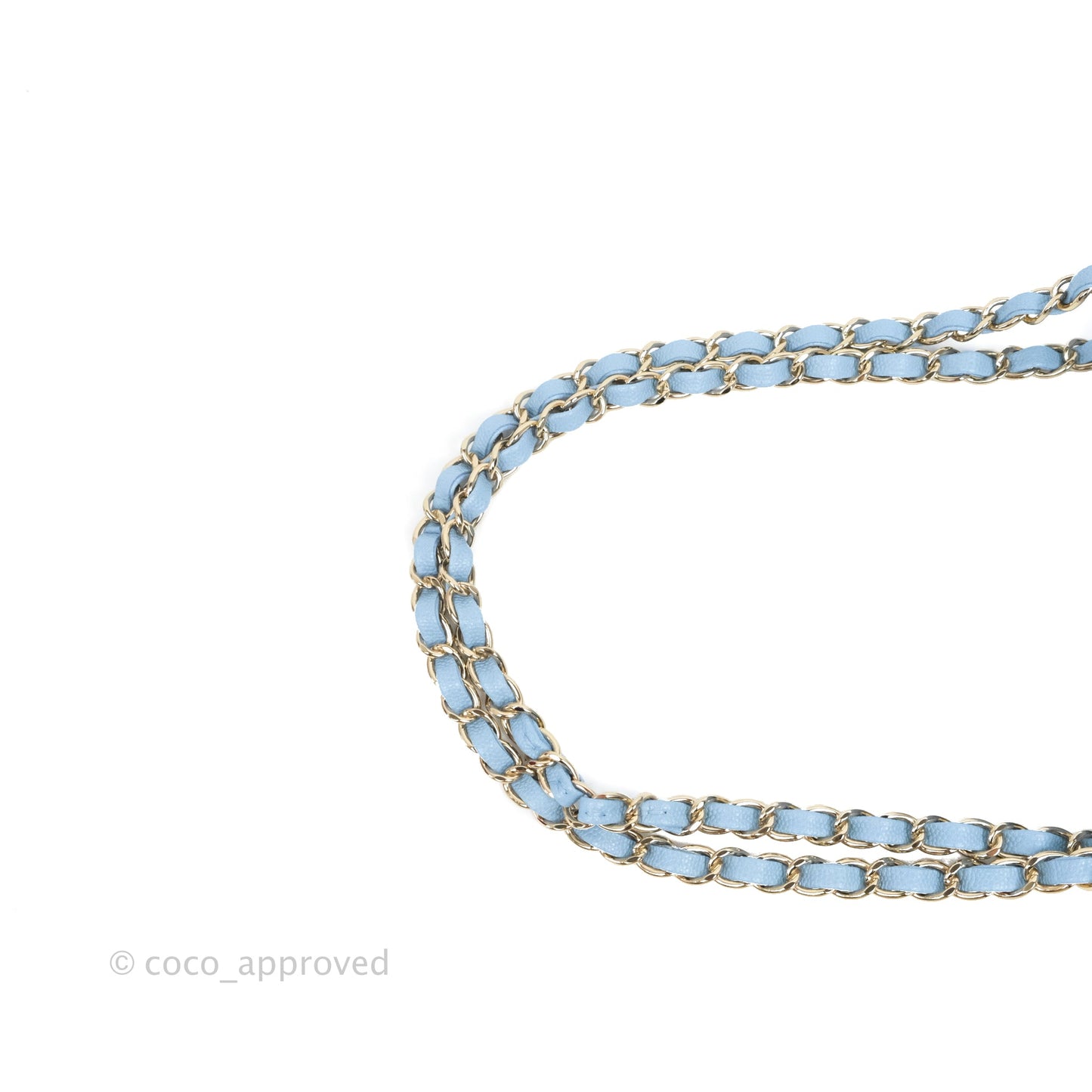 Chanel Small Classic Quilted Flap Light Blue Caviar Gold Hardware
