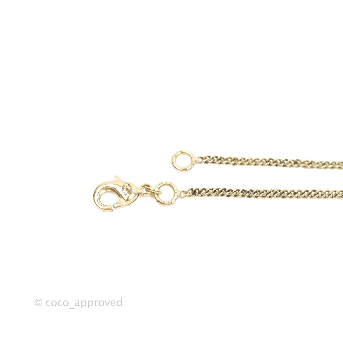 Chanel Crystal Flower CC Pendant Necklace Gold