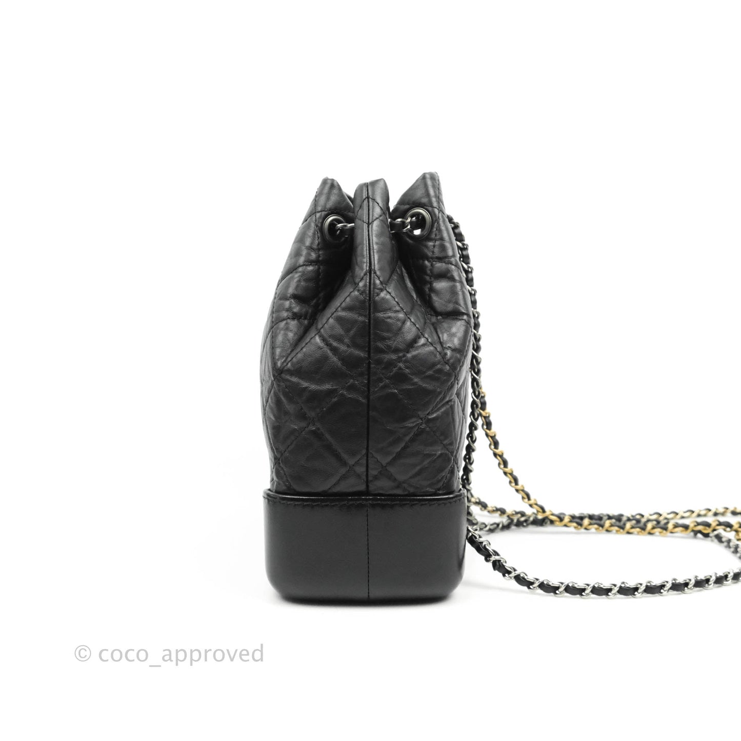 Chanel Small Gabrielle Backpack Black Aged Calfskin
