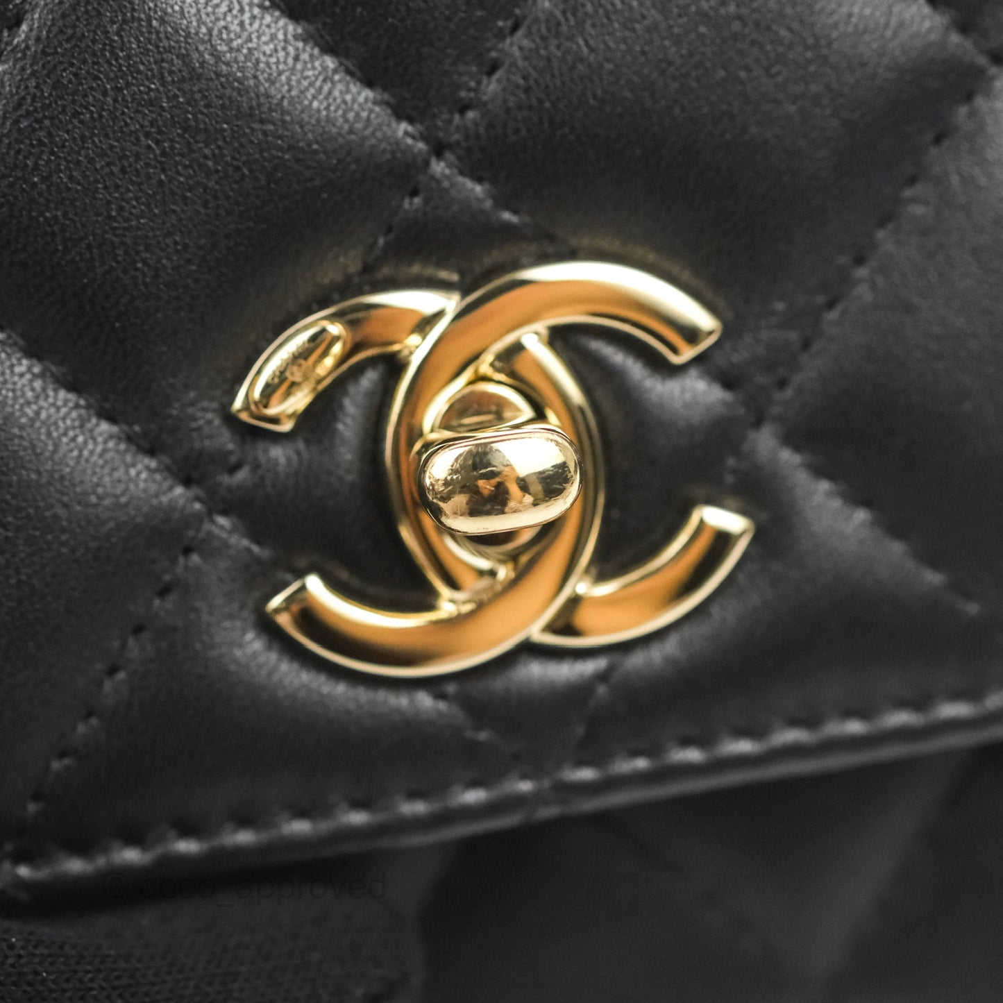 Chanel Mini Quilted Trendy CC Clutch With Chain Black Lambskin Gold Hardware