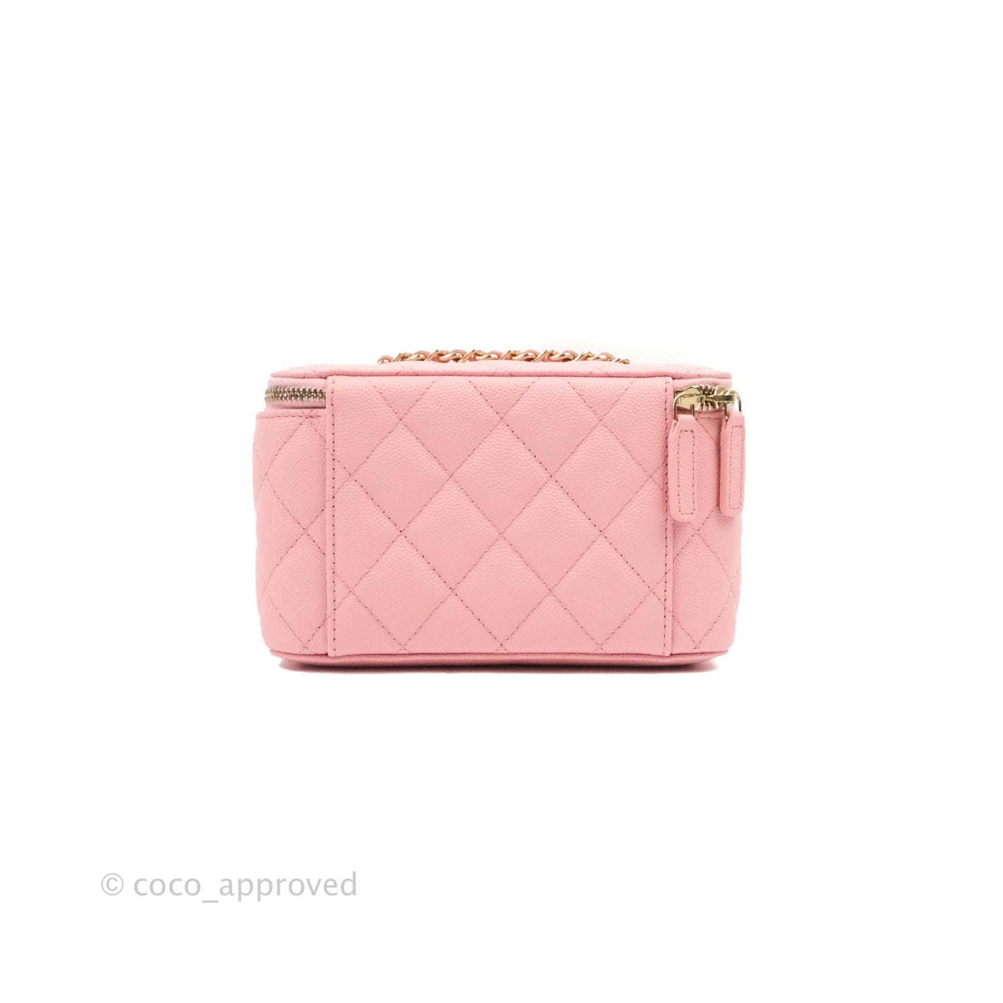 Chanel Classic Vanity with Chain Pink Caviar Gold Hardware