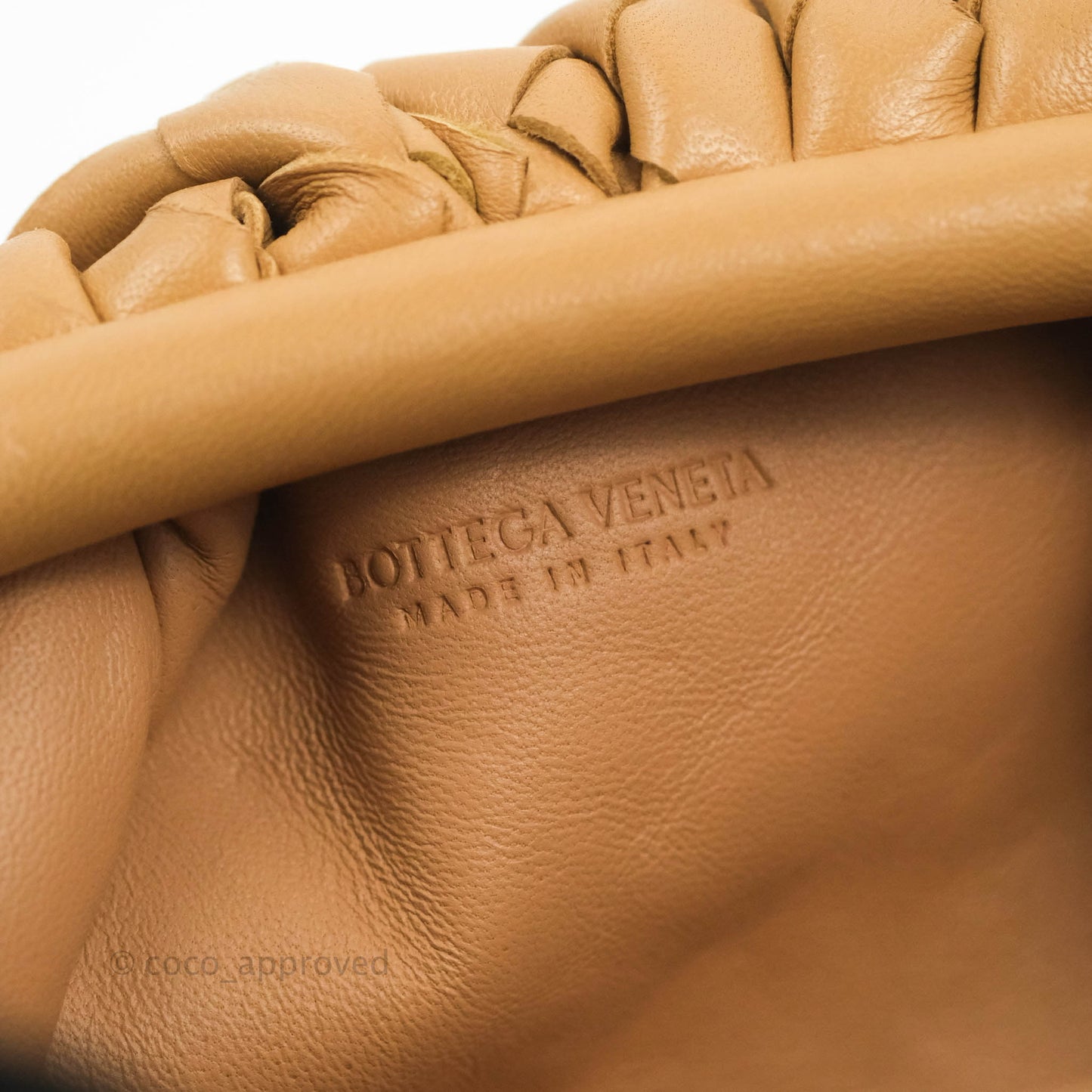 Bottega Veneta Nappa Intrecciato The Mini Pouch Carmel