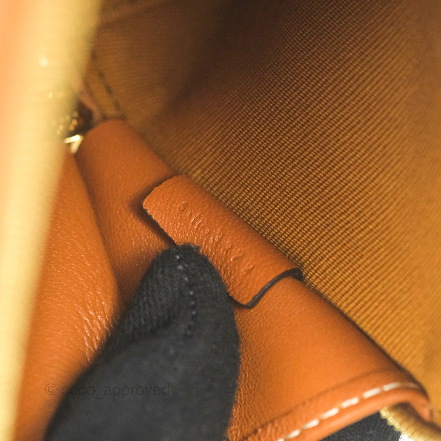 Celine Clutch With Chain Triomphe Canvas Lambskin White/Tan