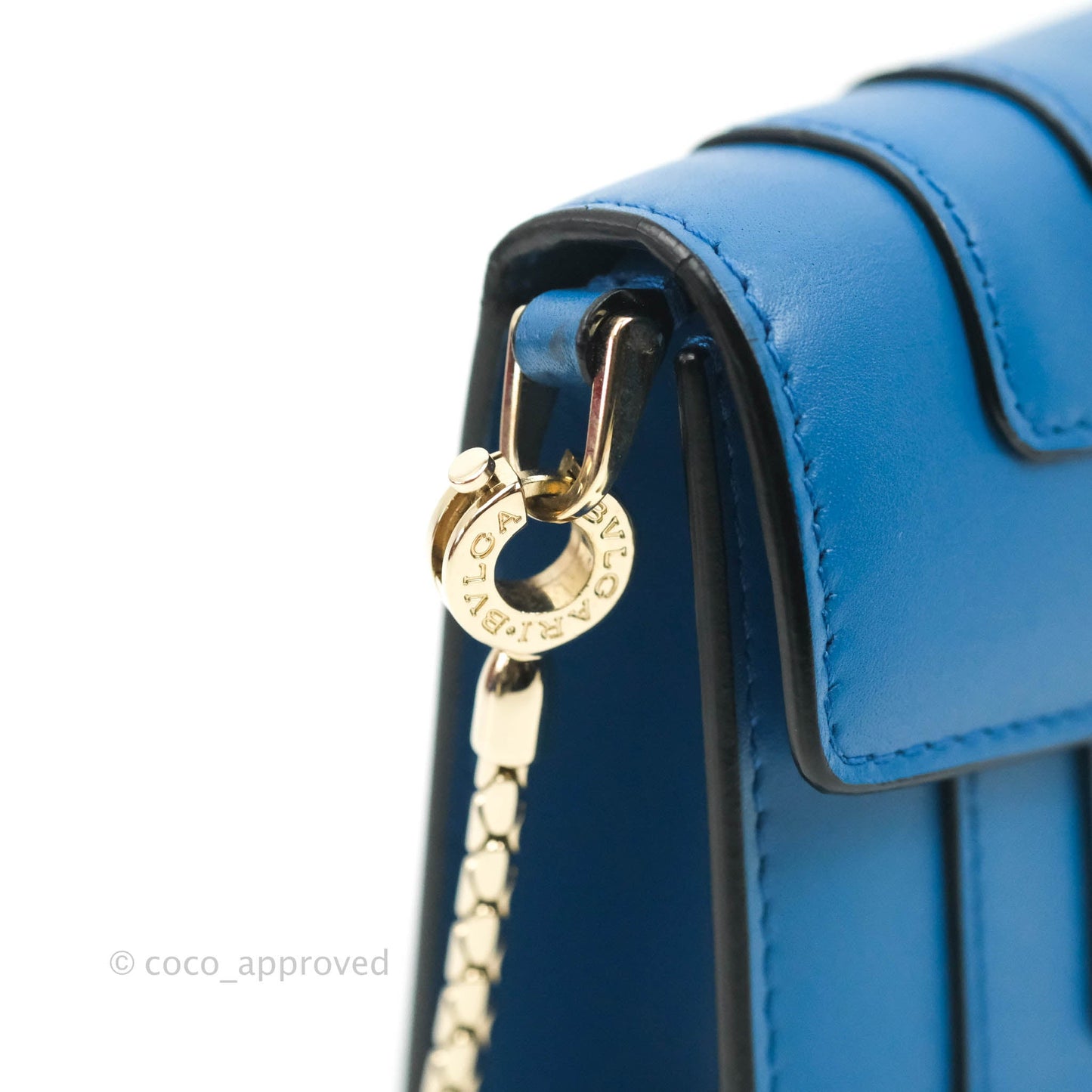 Bvlgari Serpenti Forever Mini Bag in Blue Gold Hardware