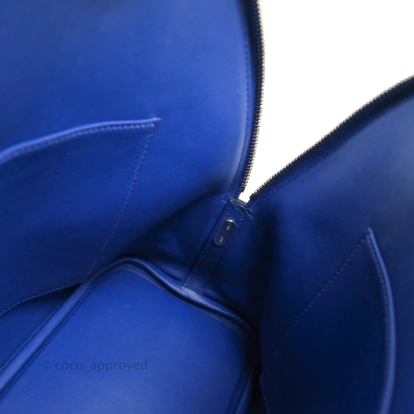 Hermès Bolide 1923 31 Bleu Royal Evercolor Palladium Hardware