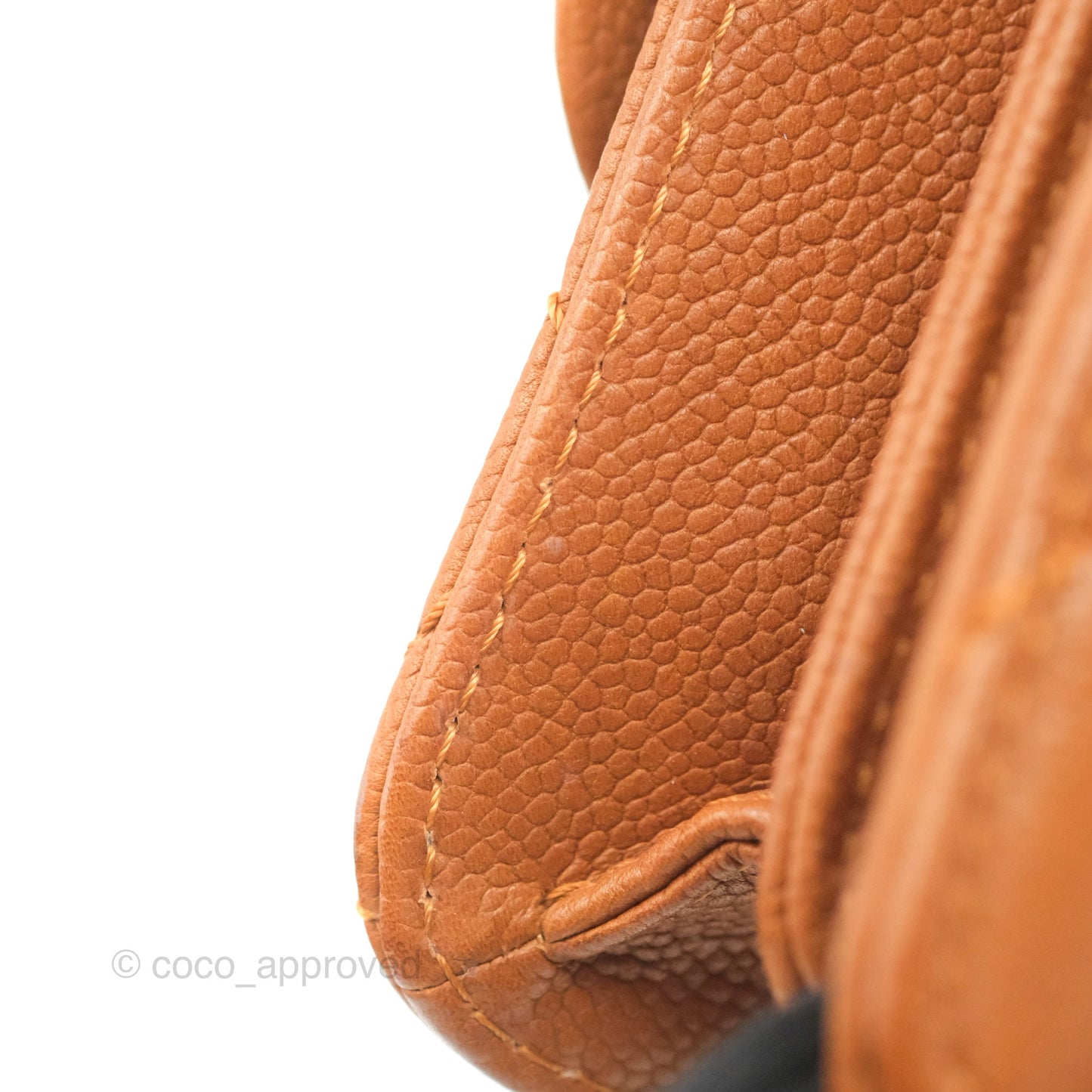 Chanel Flap Bag Quilted Caramel Brown Caviar Ruthenium Hardware