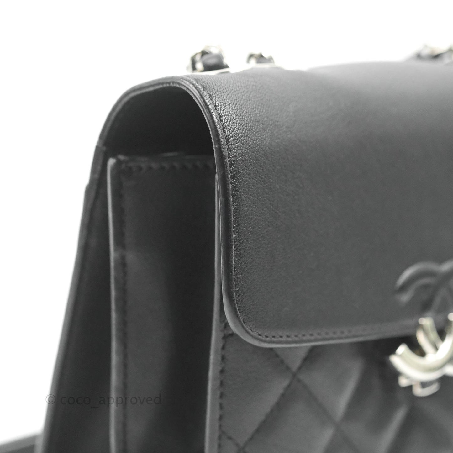 Chanel Quilted Mini Urban Companion Flap Black Calfskin Silver Hardware