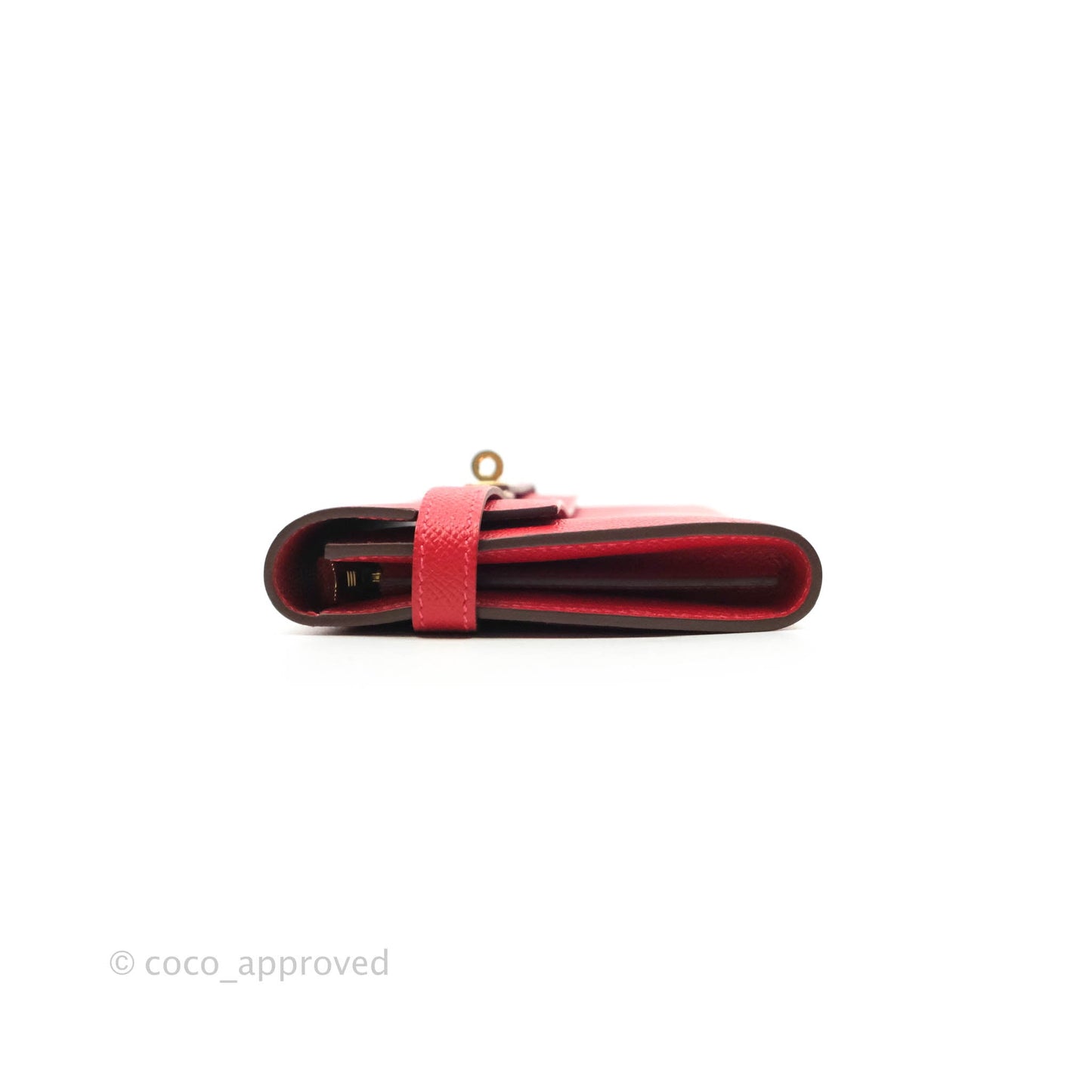 Hermès Kelly Wallet Red Epsom Gold Hardware