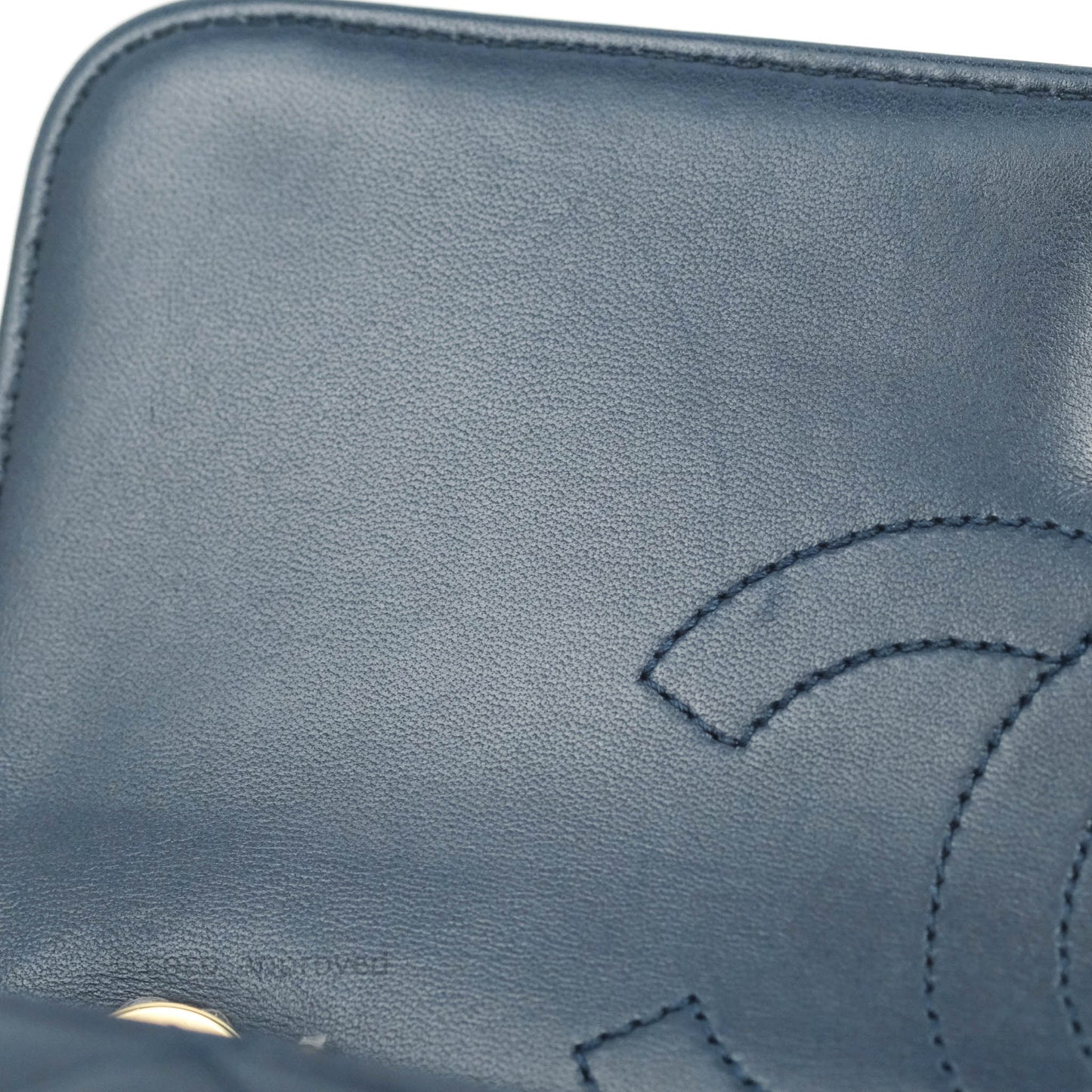 Chanel Small Trendy CC Navy Lambskin Gold Hardware