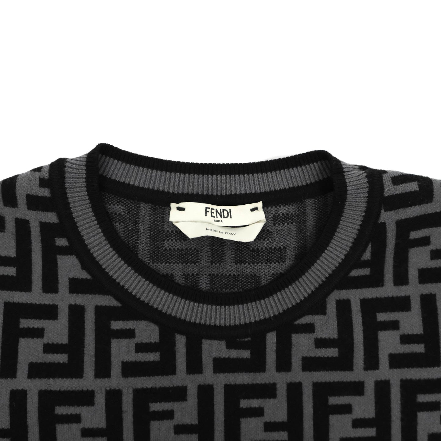 Fendi FF Motif Fabric Dress Black