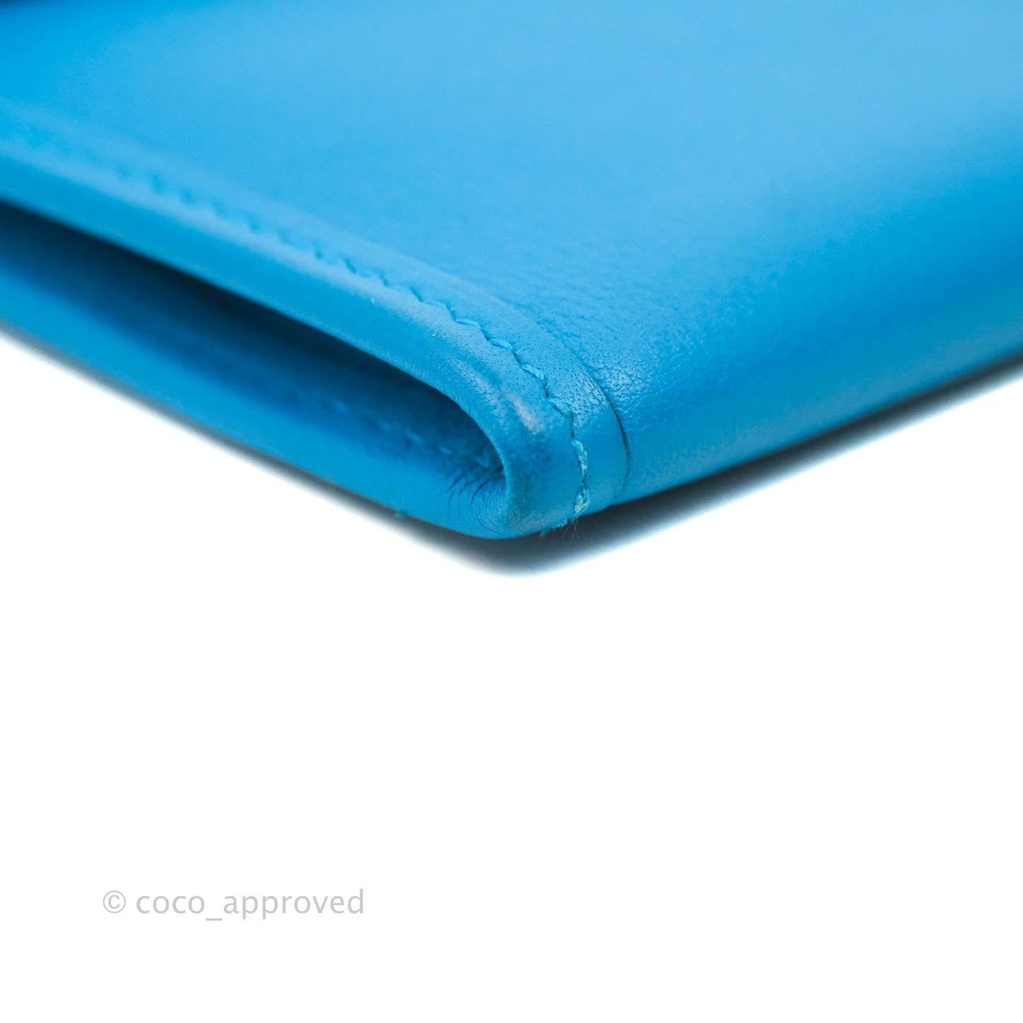 Hermès Jige Duo Wallet Bleu Zanzibar Swift