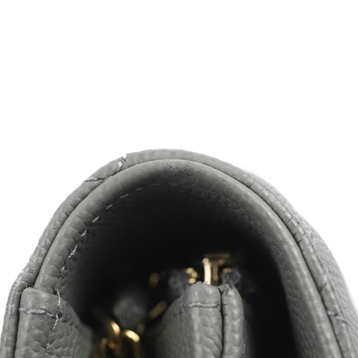 Chanel Quilted Classic Wallet on Chain WOC Grey Caviar Gold Hardware