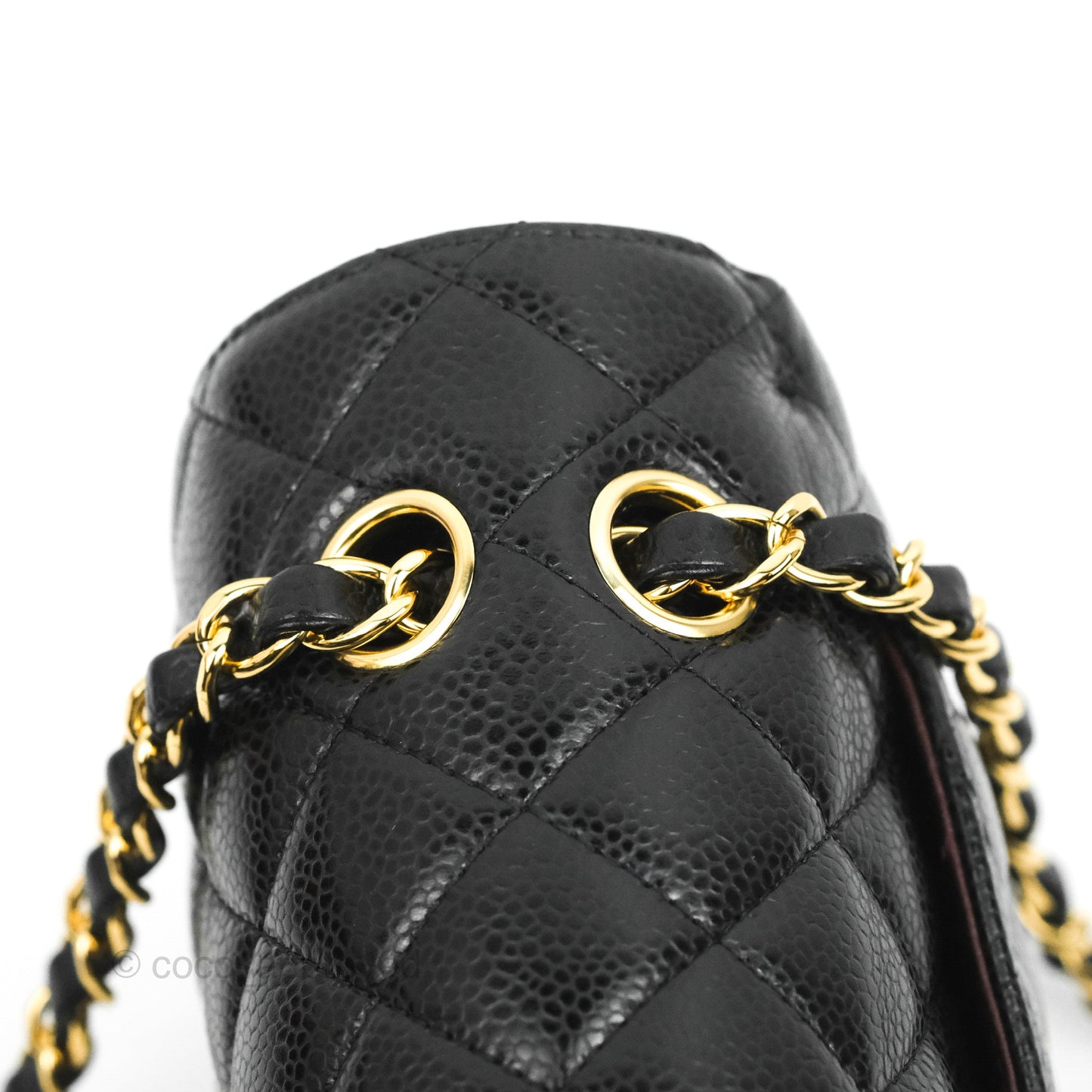Chanel Small Classic Quilted Flap Black Caviar Gold Hardware