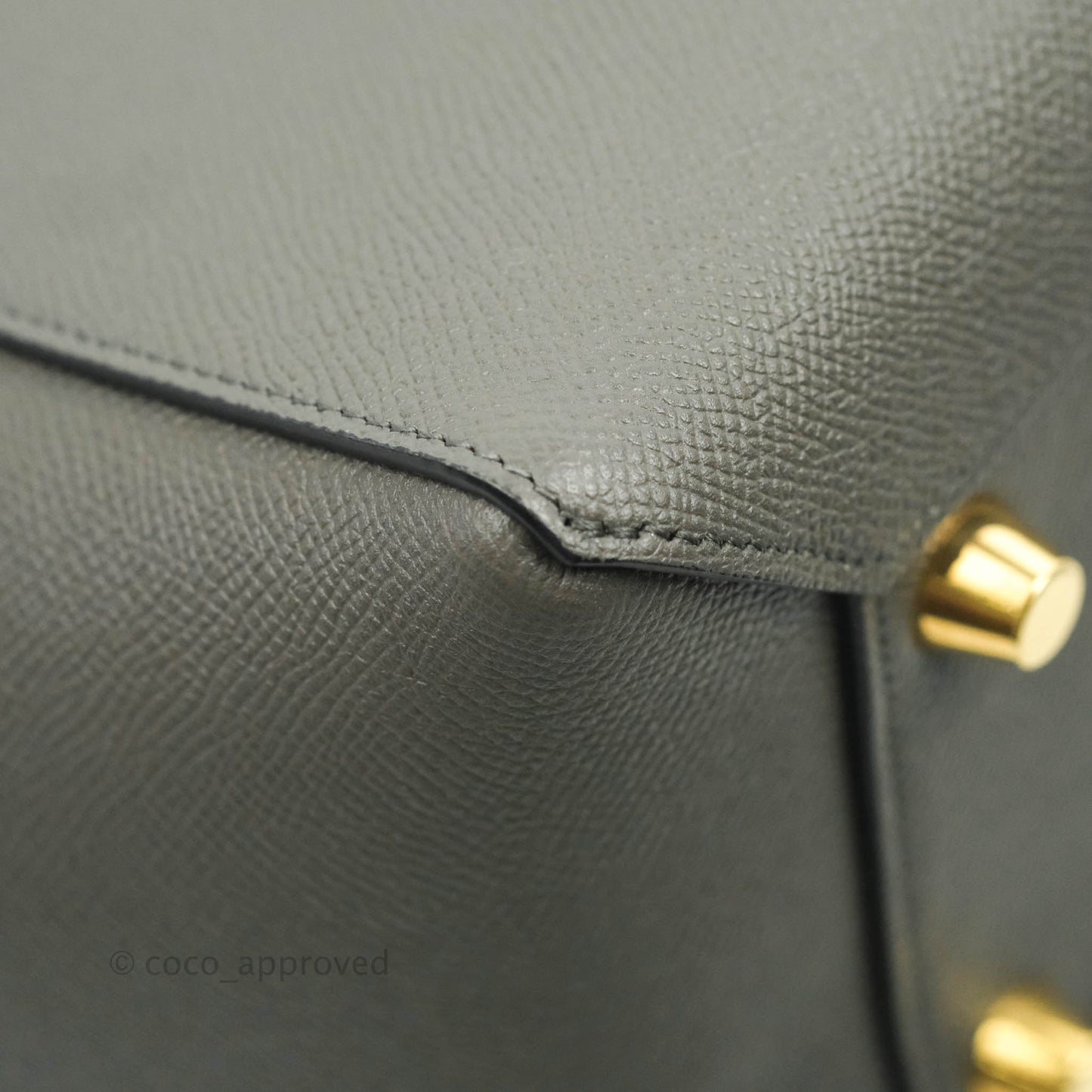 Celine Mini Belt Bag Grey Grained Calfskin Gold Hardware