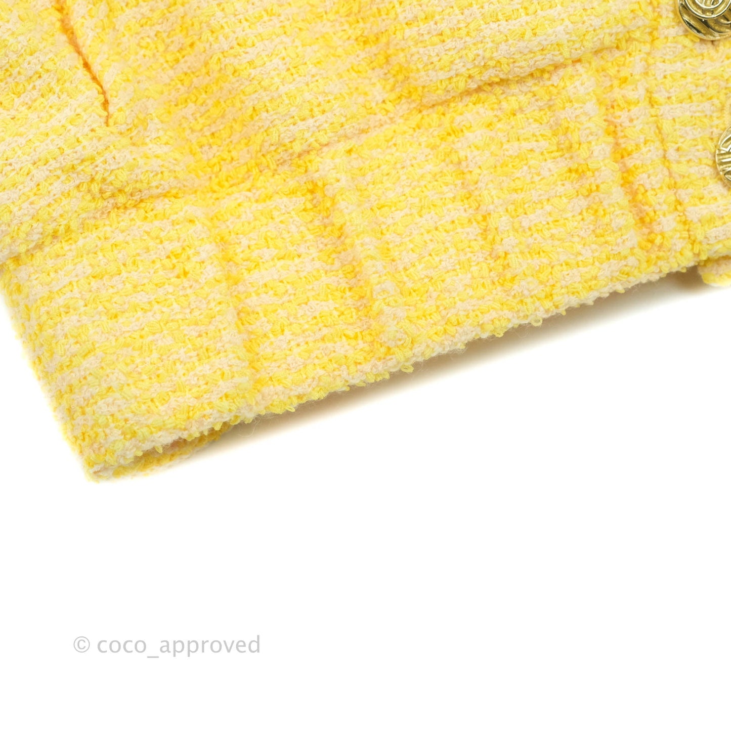 Chanel Yellow Tweed Jacket 21S