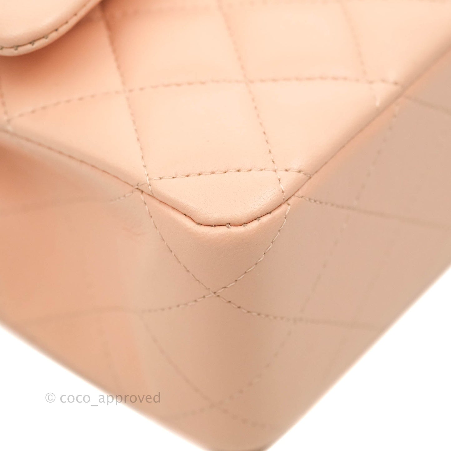 Chanel Classic Medium Flap Quilted Pink Lambskin Light Gold Hardware