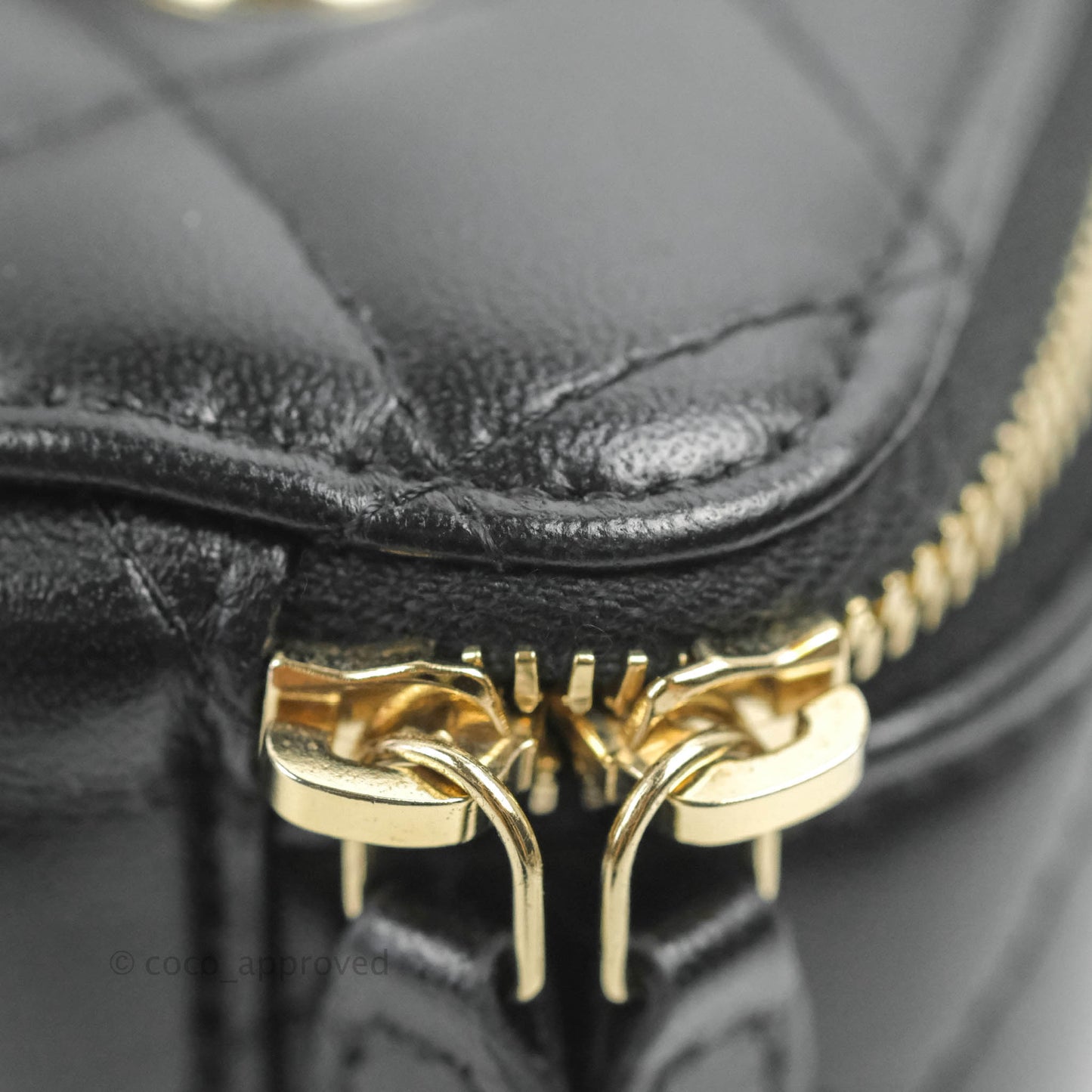 Chanel Classic Vanity with Chain Black Lambskin Gold Hardware