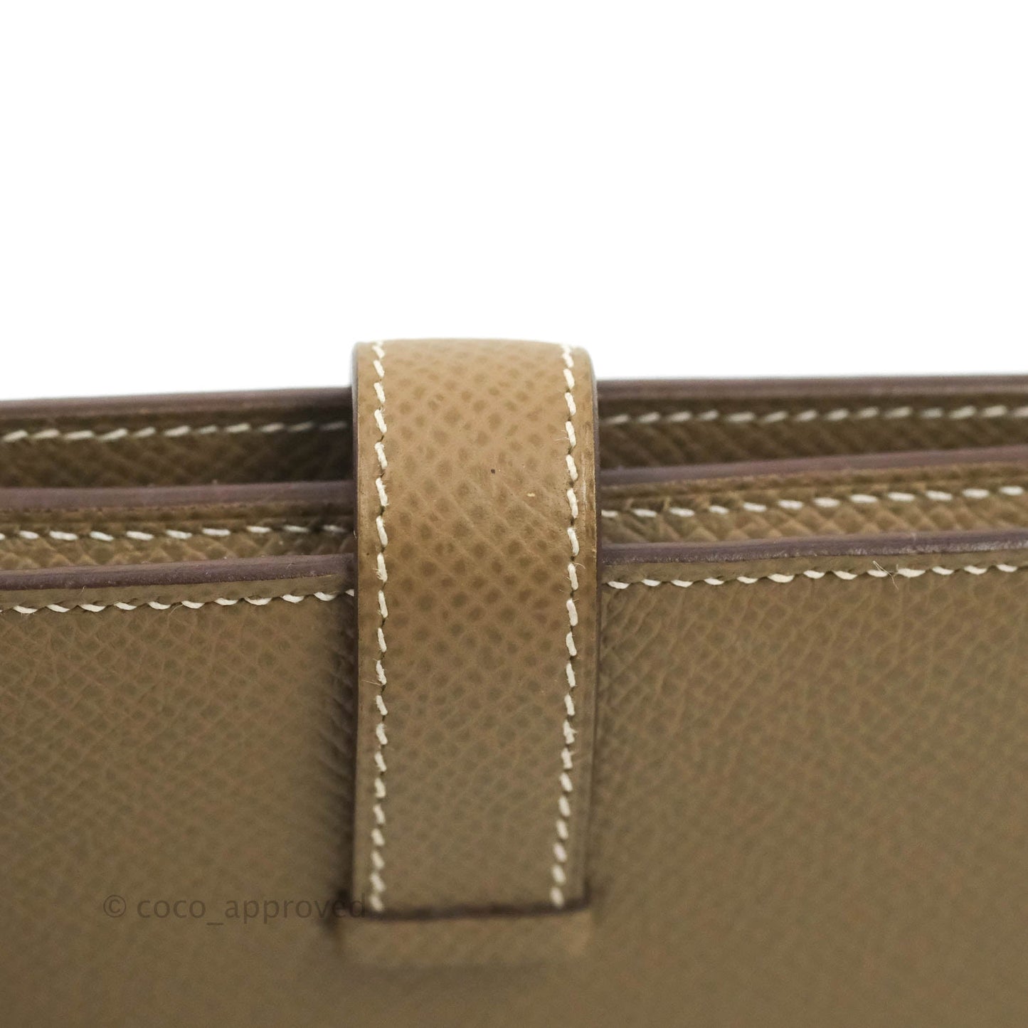Hermès Bearn Wallet Etoupe Epsom Gold Hardware