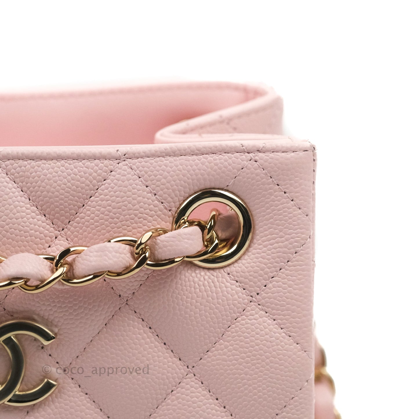 Chanel Quilted Mini Bucket Bag Light Pink Caviar Gold Hardware