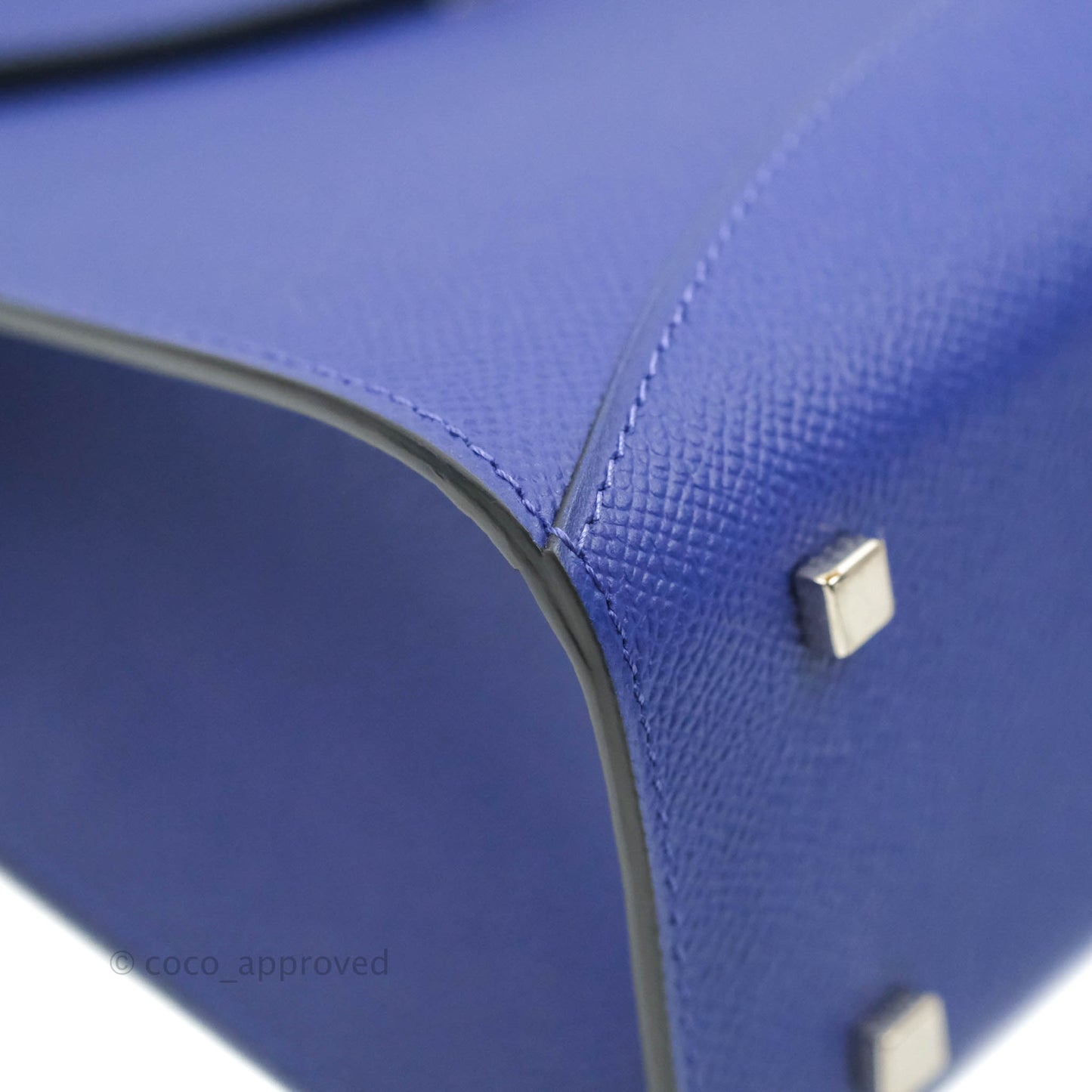 Moynat Gabrielle PM Bag Blue Calfskin Silver Hardware