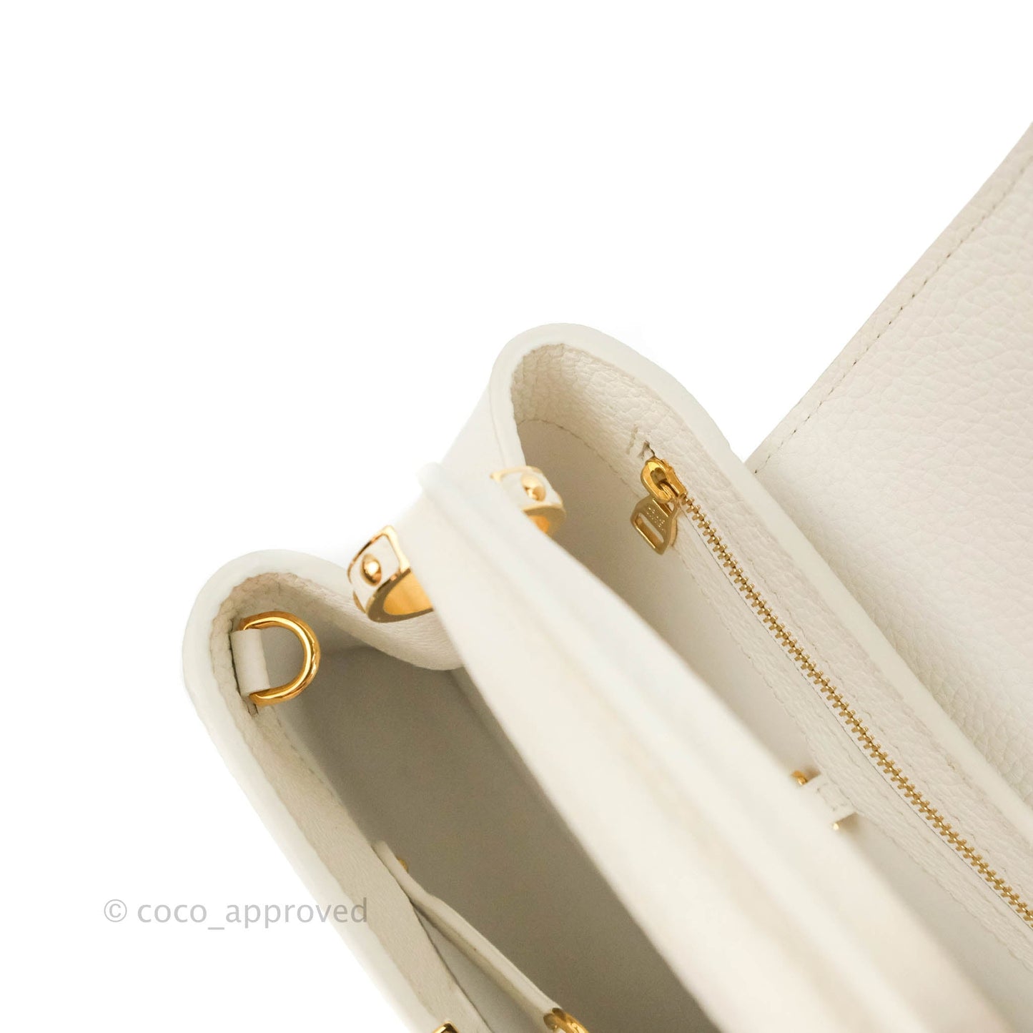 Louis Vuitton Taurillon Capucines BB Snow
