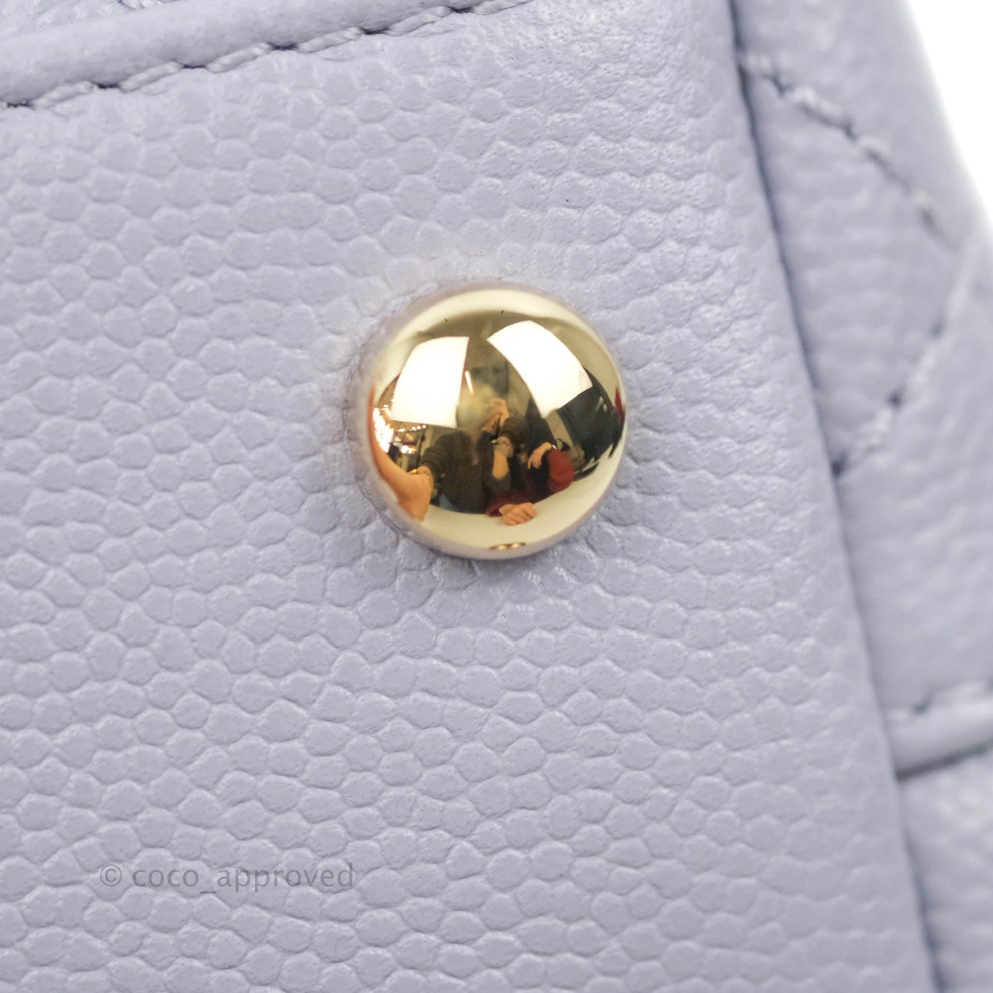 Chanel Mini Coco Handle Quilted Lilac Caviar Gold Hardware