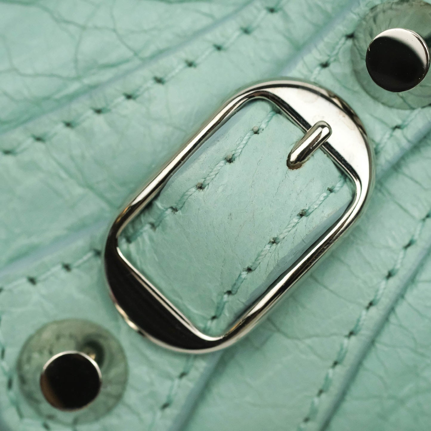 Balenciaga Classic City Bag Tiffany Blue Calfskin Silver Hardware