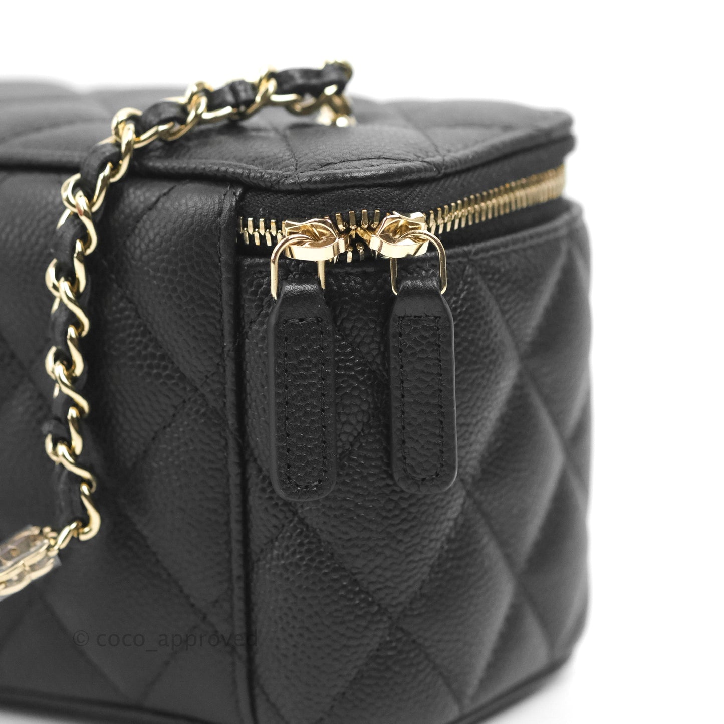 Chanel Vanity with CC Chain Black Caviar Gold Hardware