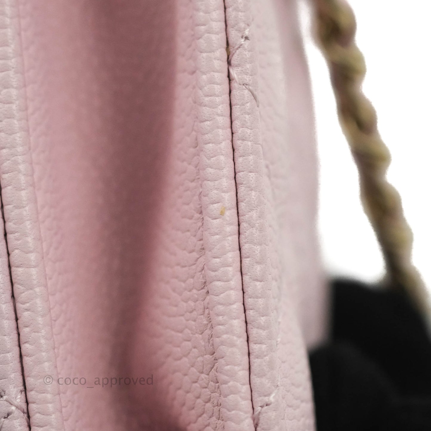 Chanel Quilted CC Chain Wallet on Chain WOC Light Pink Caviar Gold Hardware 22P