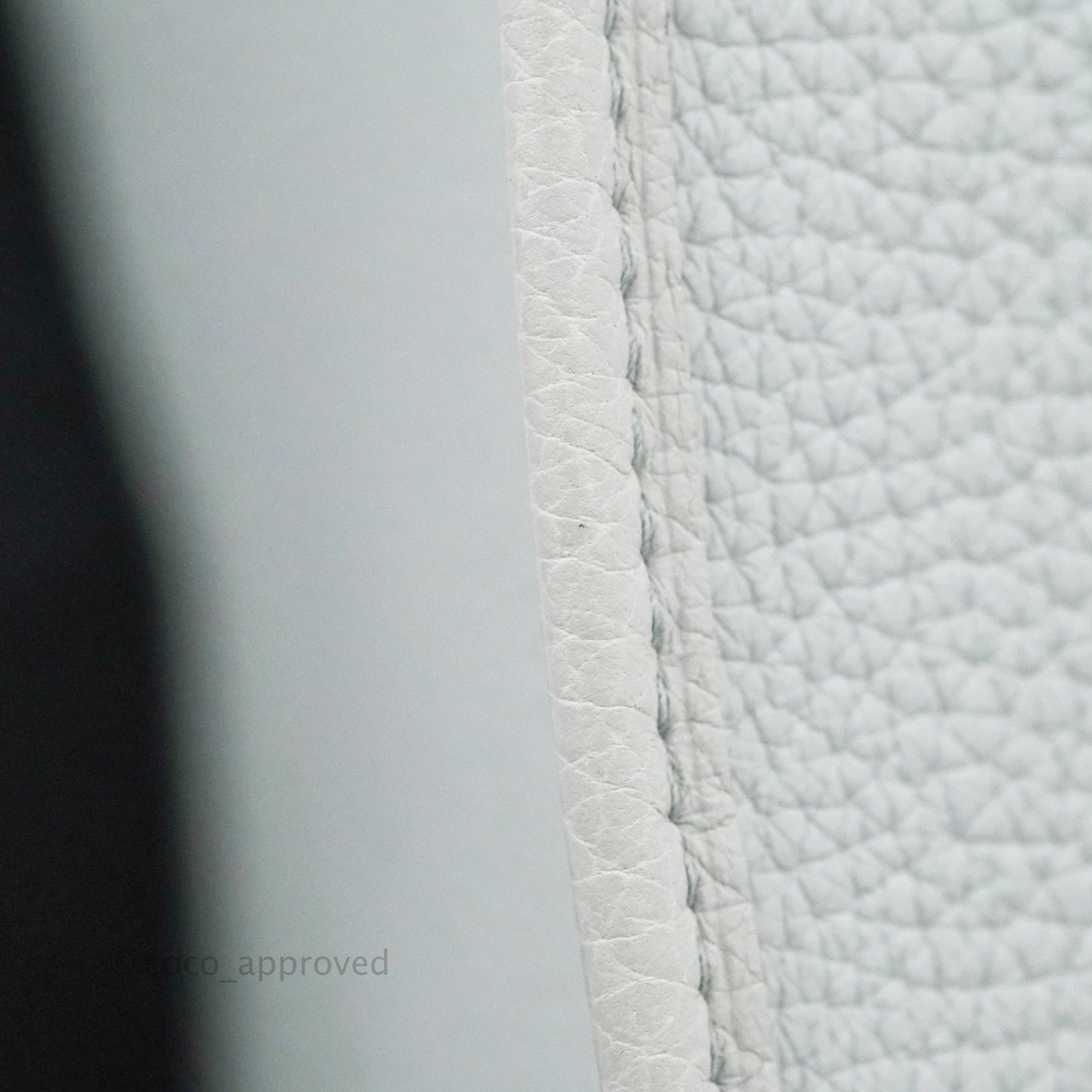 Hermès Mini Evelyne 16 Bleu Pale 08 Clemence/ Gris Etain 8F Gold Hardware