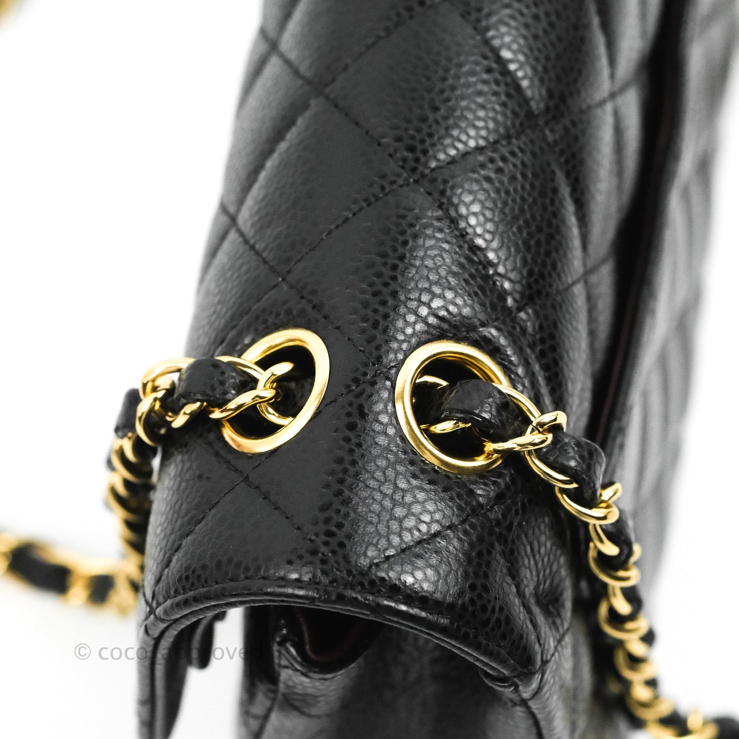 Chanel S/M Small Classic Quilted Flap Black Caviar Gold Hardware