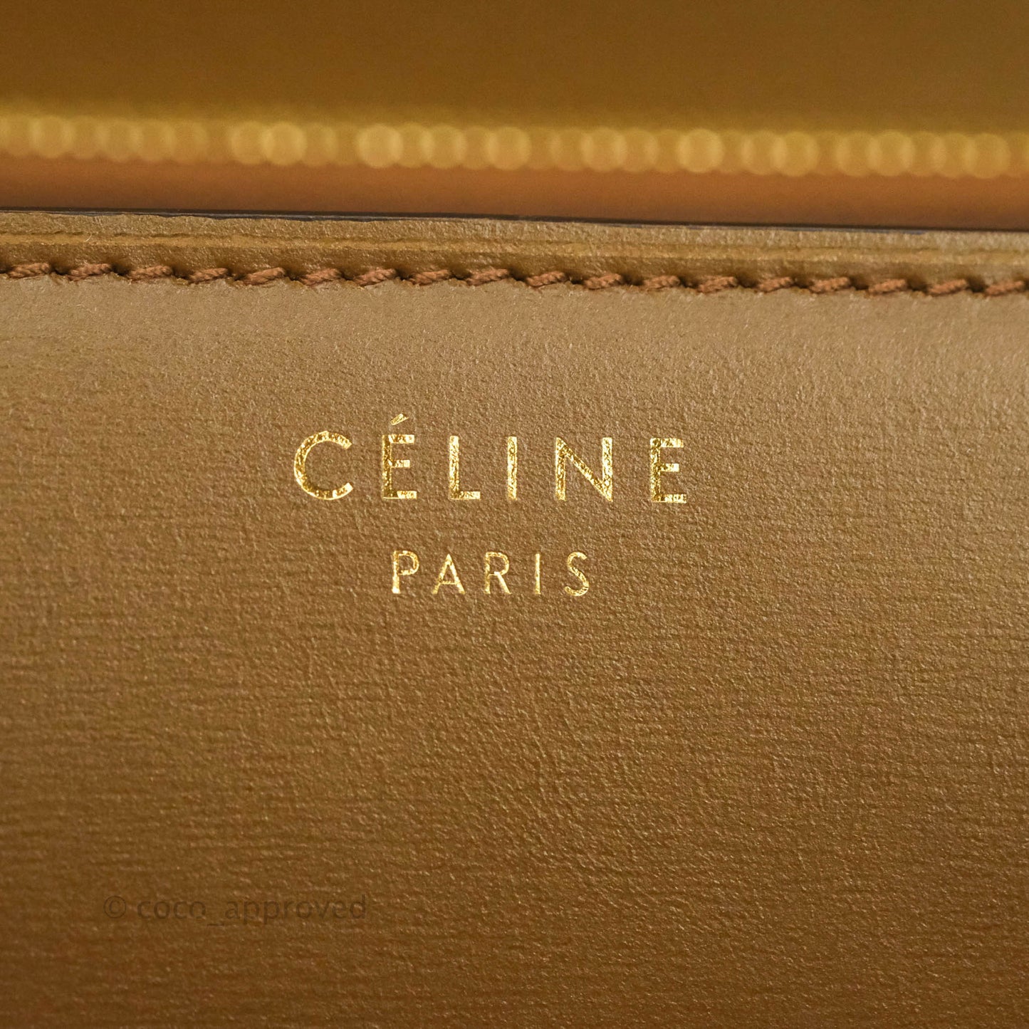 Celine Medium Classic Box Flap Caramel Calfskin