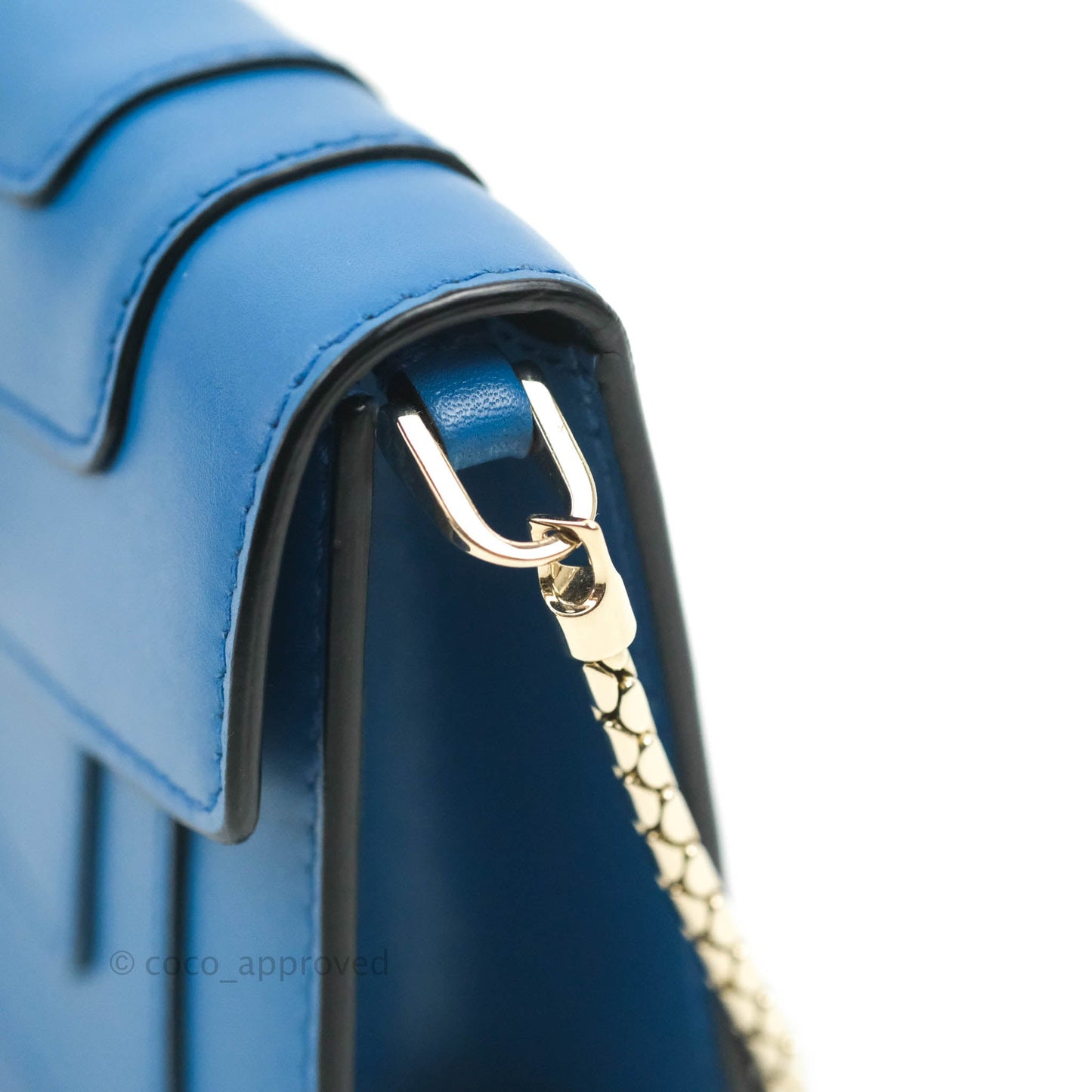 Bvlgari Serpenti Forever Mini Bag in Blue Gold Hardware