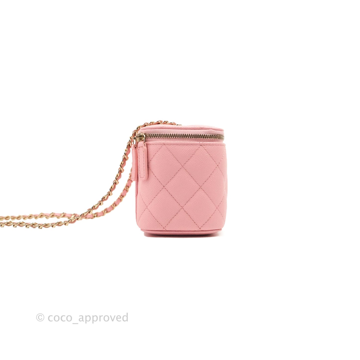 Chanel Classic Vanity with Chain Pink Caviar Gold Hardware