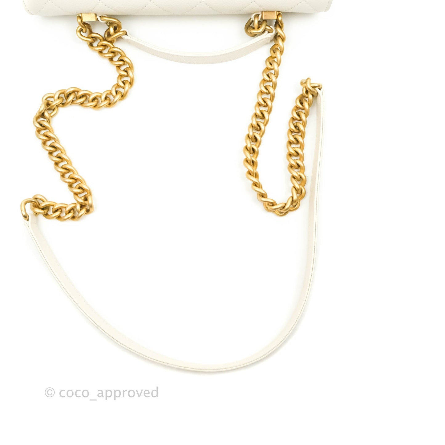 Chanel Chic Affinity Small Grained Calfskin Ivory Gold Hardware