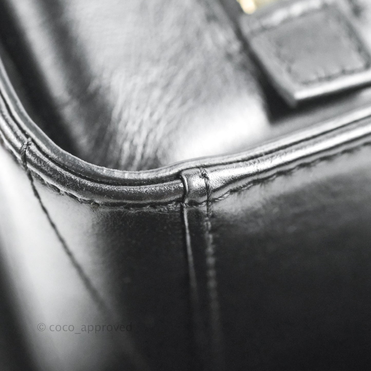 Chanel Medal Envelope Flap Bag Chevron Black Calfskin Aged Gold Hardware