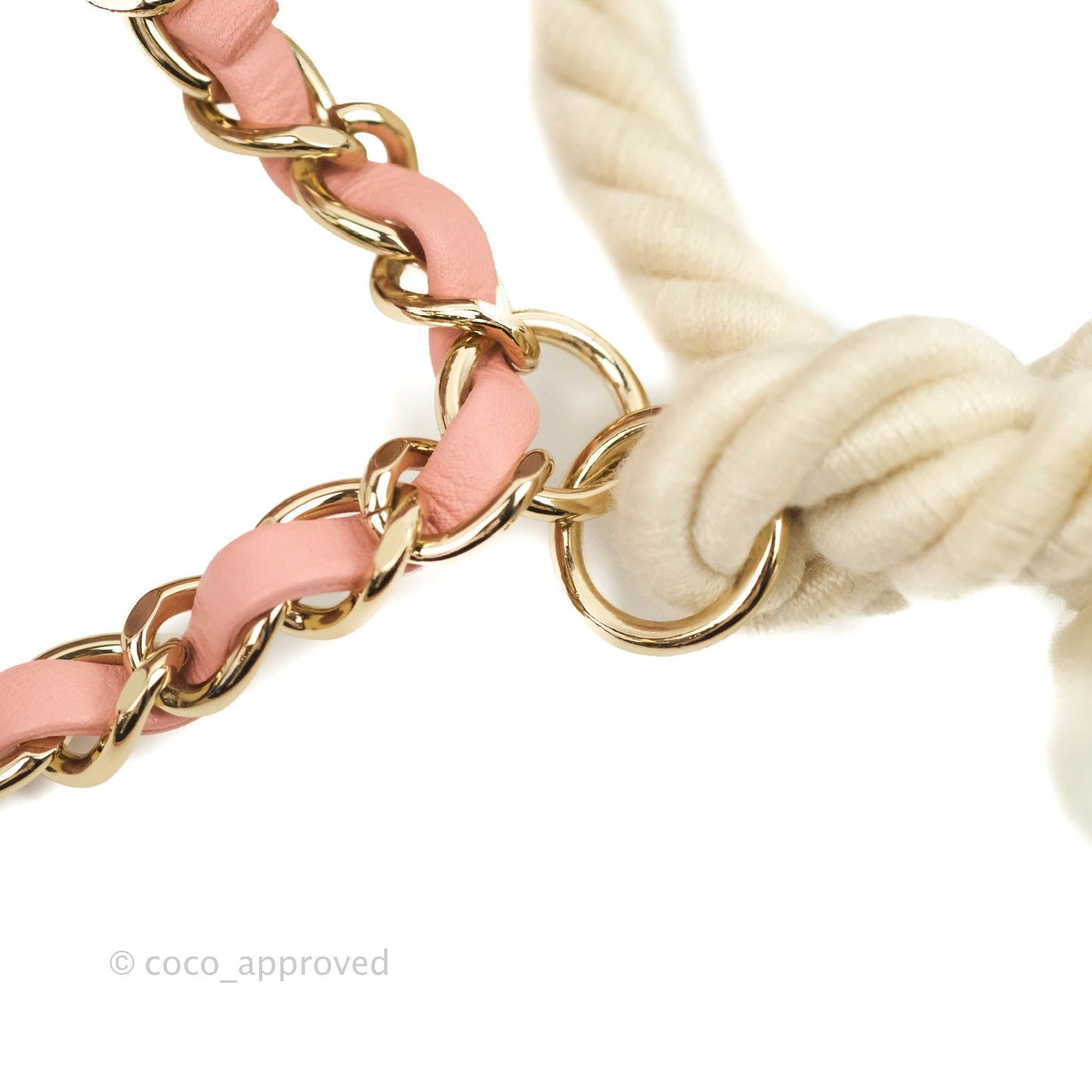 Chanel Medium Pink Tweed Flap Bag With Large Pearl Handle Gold Hardware