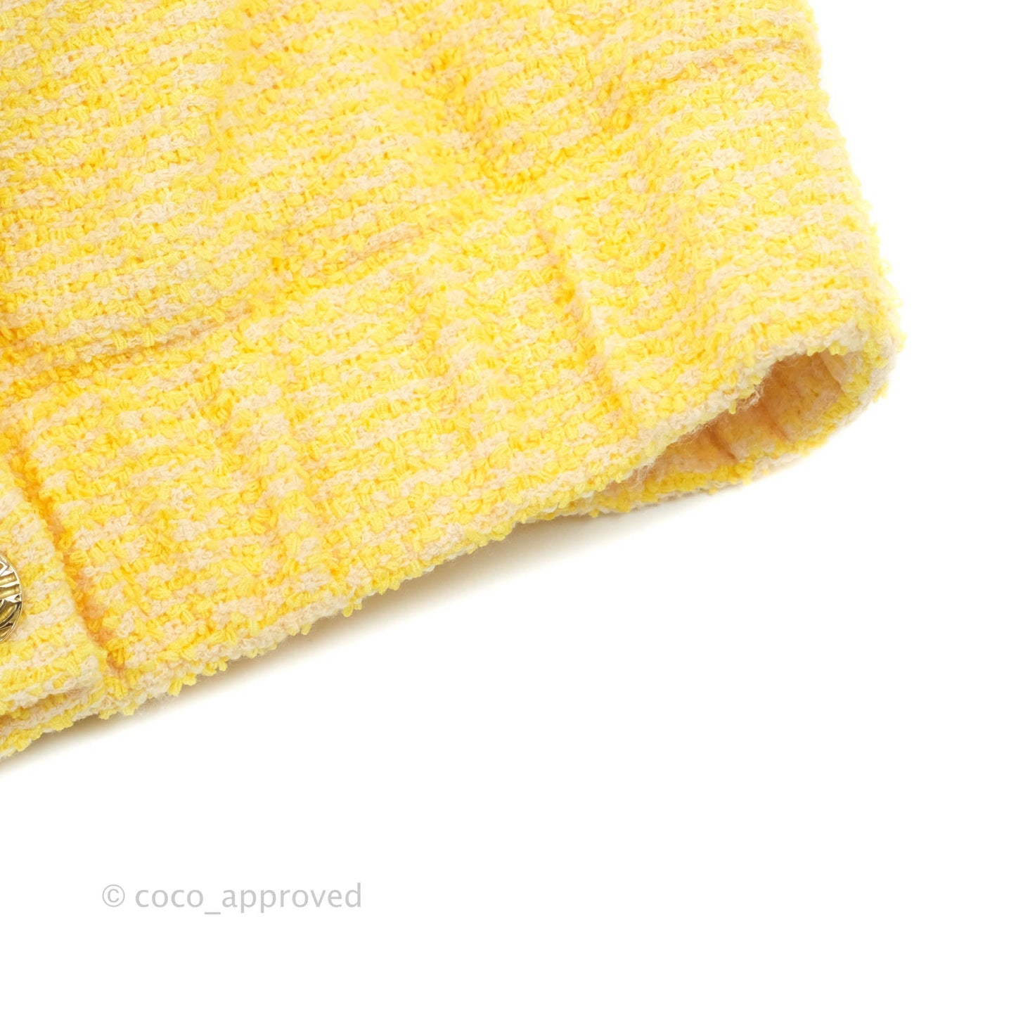 Chanel Yellow Tweed Jacket 21S